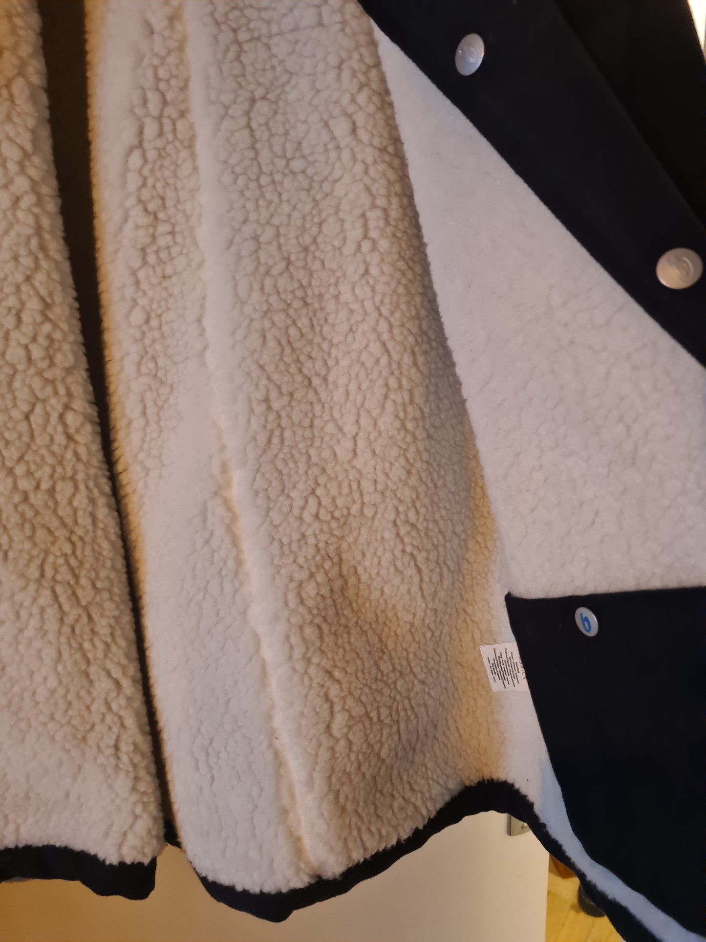 Manteau en coton bio | Marine 'teddy jacket navy'