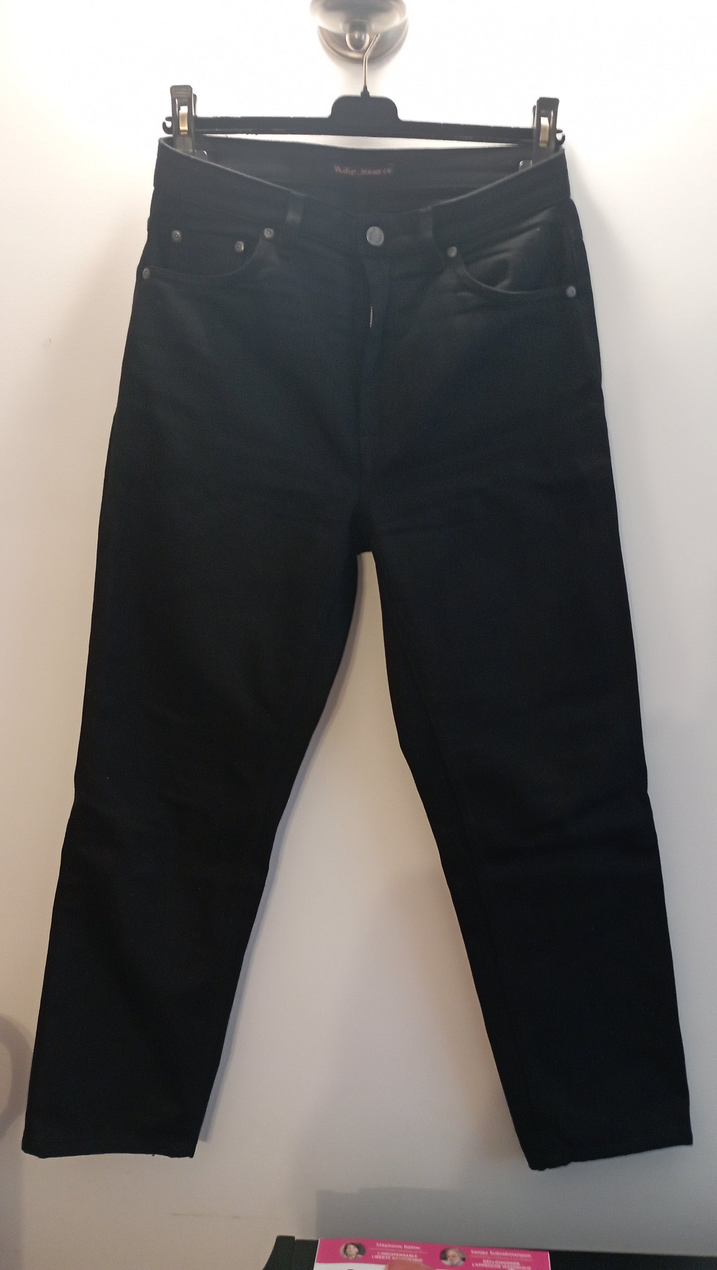 Jean mom en coton bio | noir 'breezy britt dry everblack'