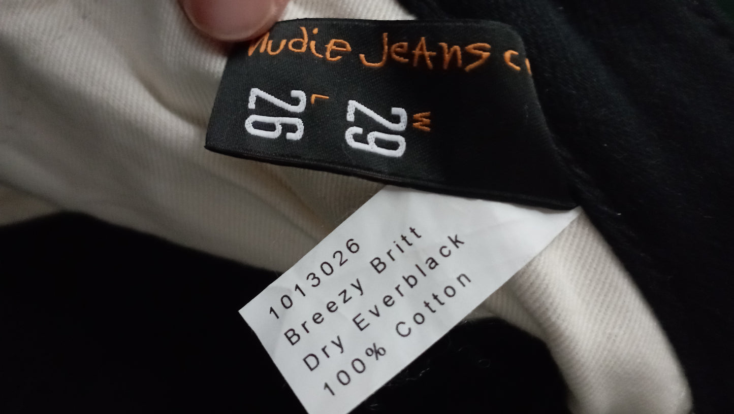 Jean mom en coton bio | noir 'breezy britt dry everblack'
