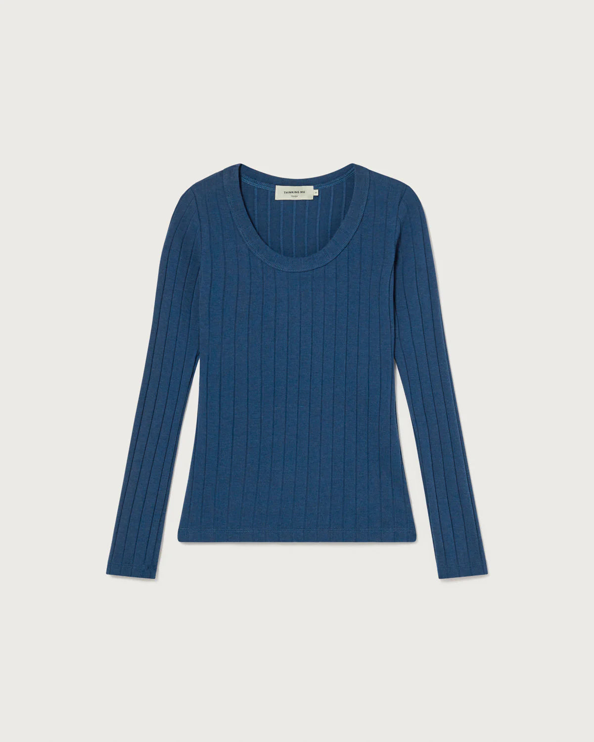 T-shirt manches longues en refibra et coton bio | bleu "navy trash casilda"