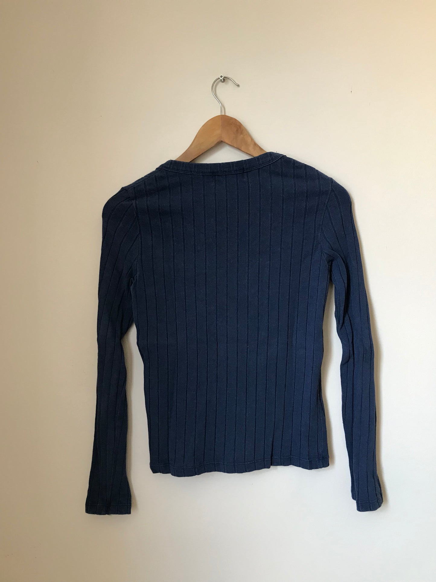 T-shirt manches longues en refibra et coton bio | bleu "navy trash casilda"