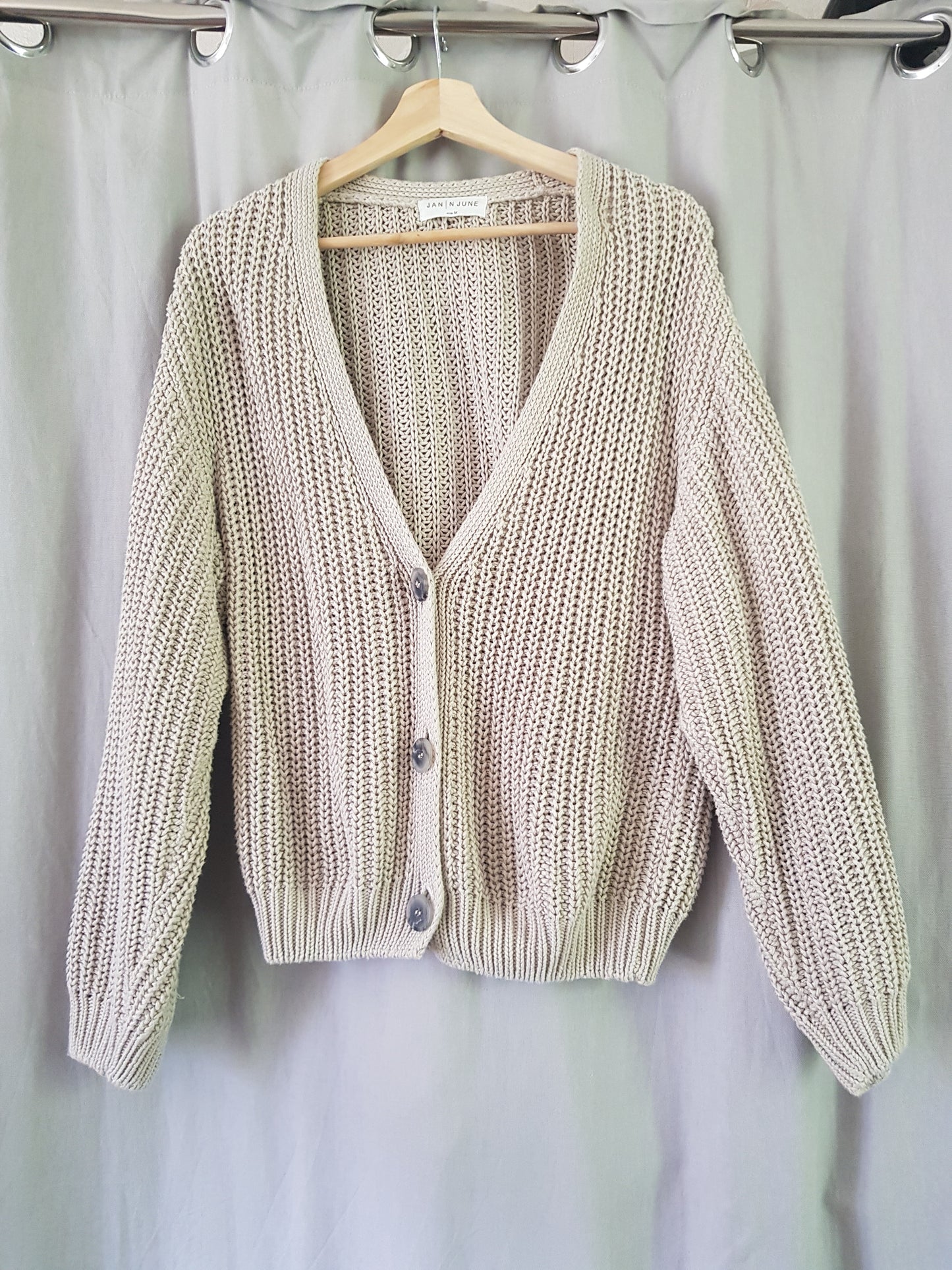 Gilet maille en coton bio | Beige 'lena ivory'