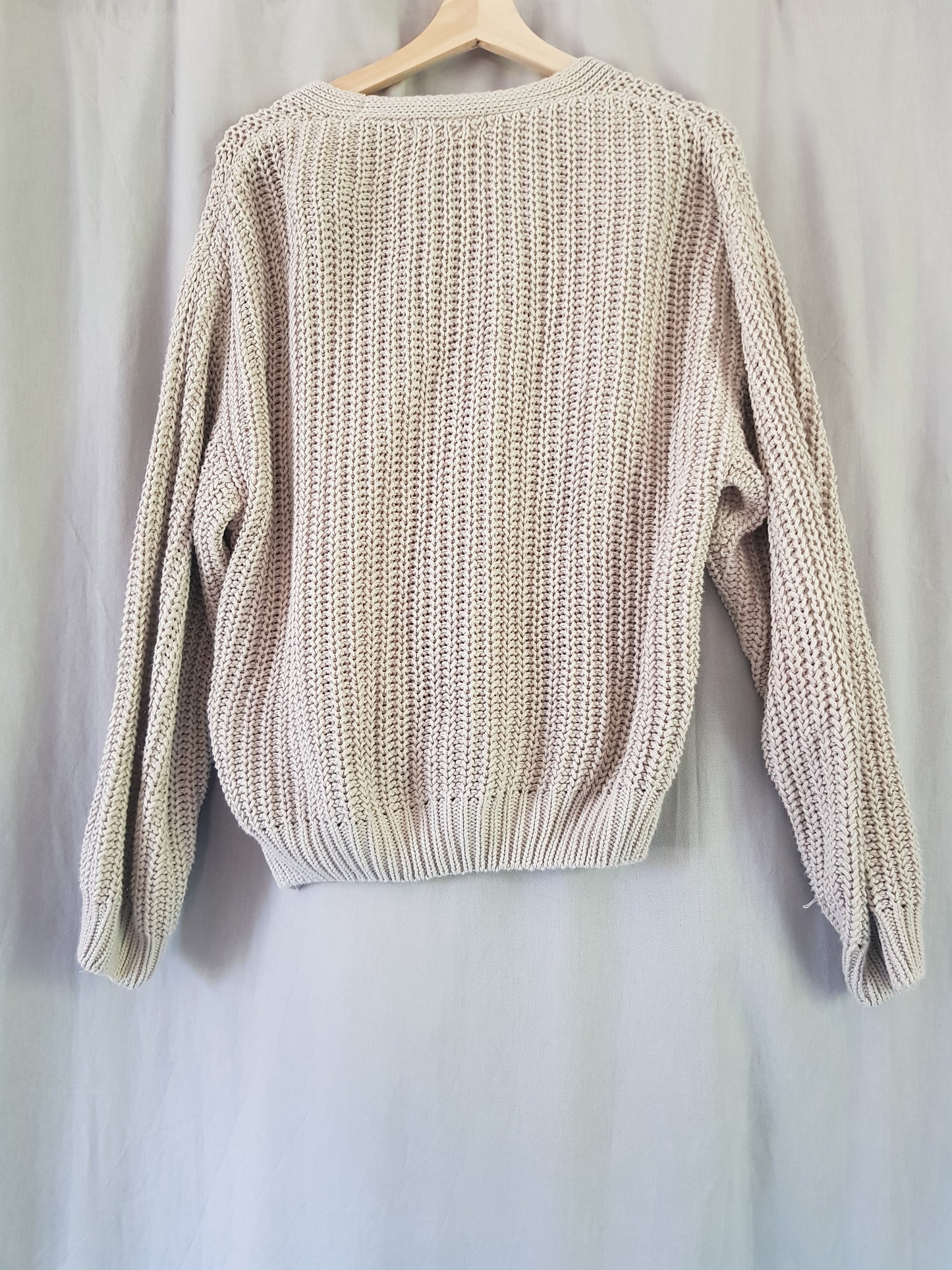 Gilet maille en coton bio | Beige 'lena ivory'