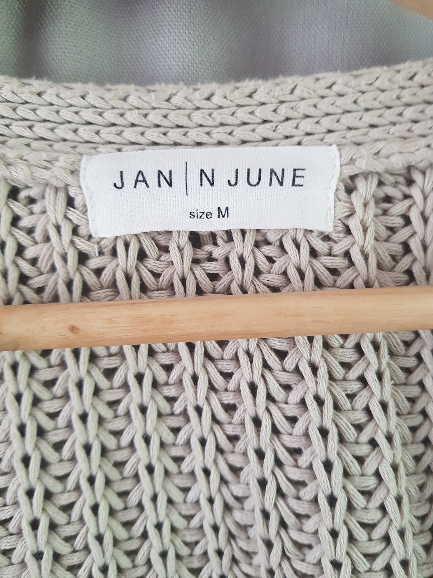 Gilet maille en coton bio | Beige 'lena ivory'