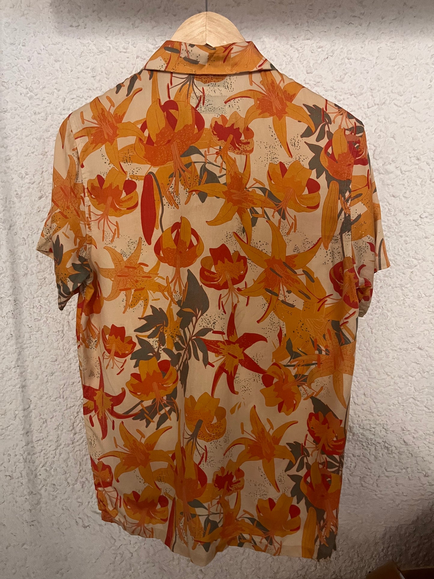 Chemise manches courtes en tencel - Arvid Lilies cream