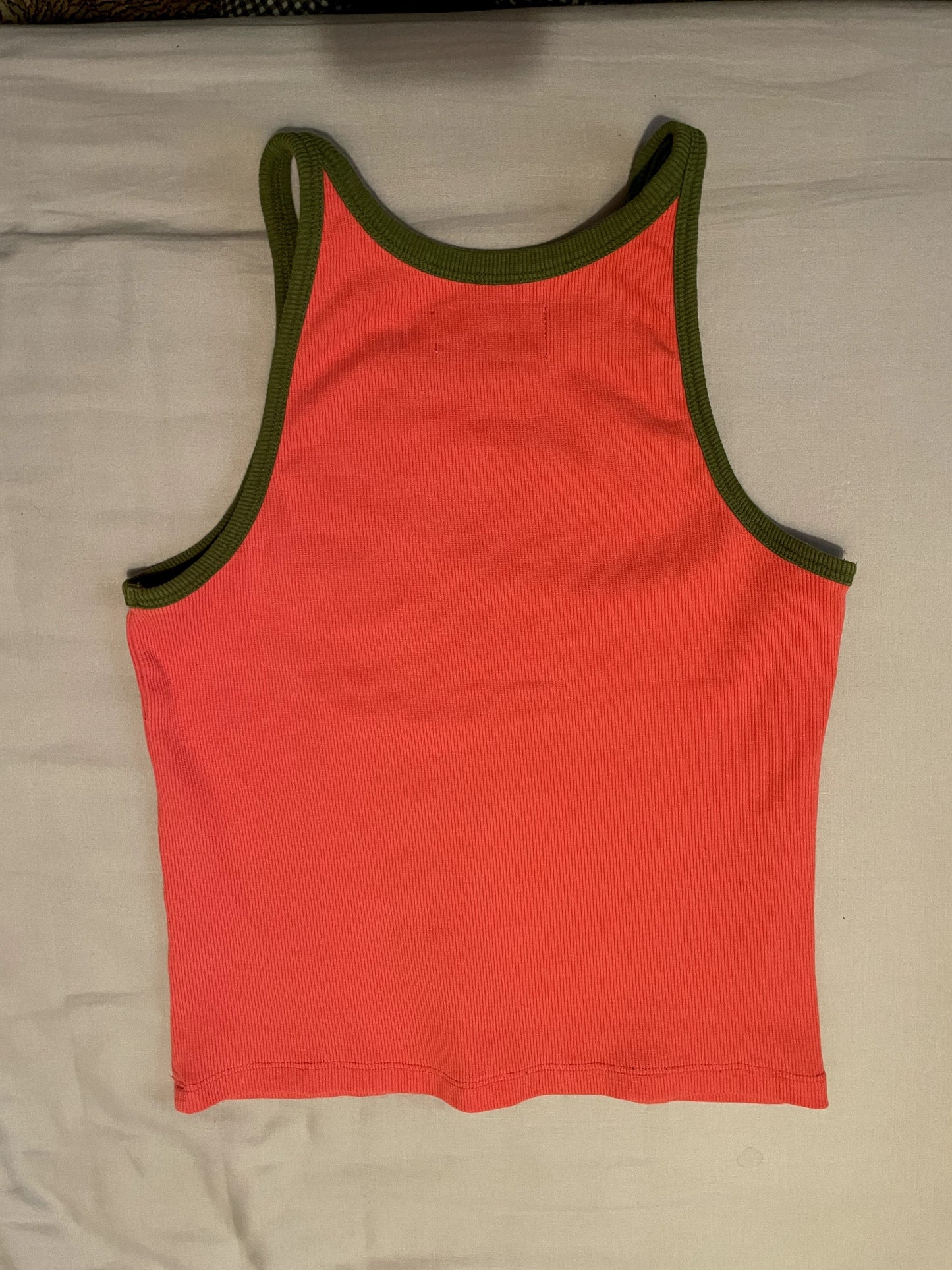 Débardeur en coton bio | rose et vert 'sugar pink harriet top'