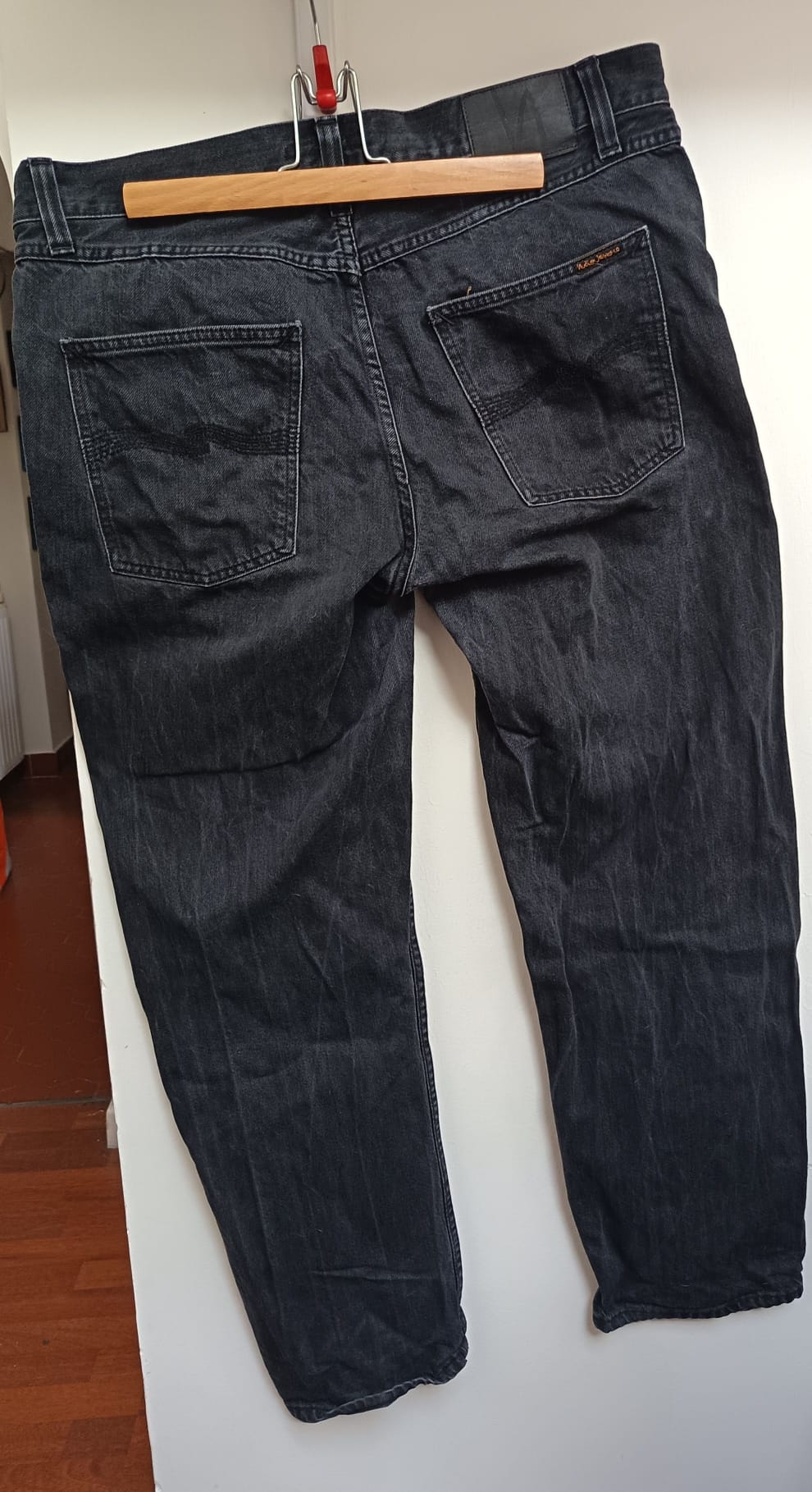 Jean droit large en coton bio | noir 'rad rufus black vintage'