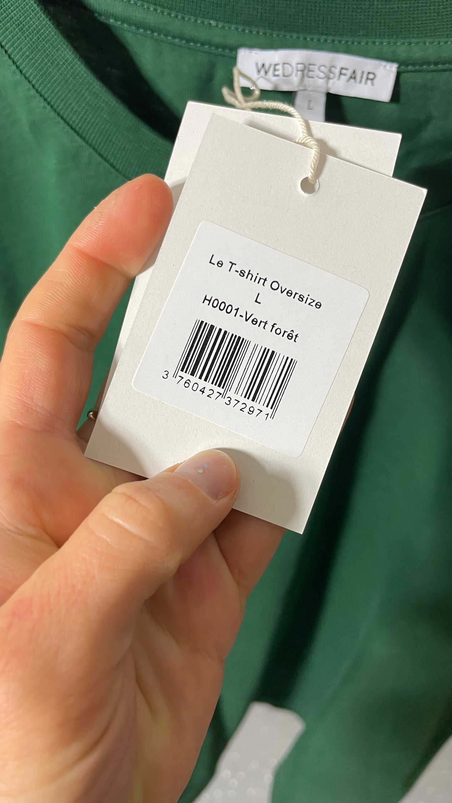 T-shirt oversize en coton bio | vert forêt