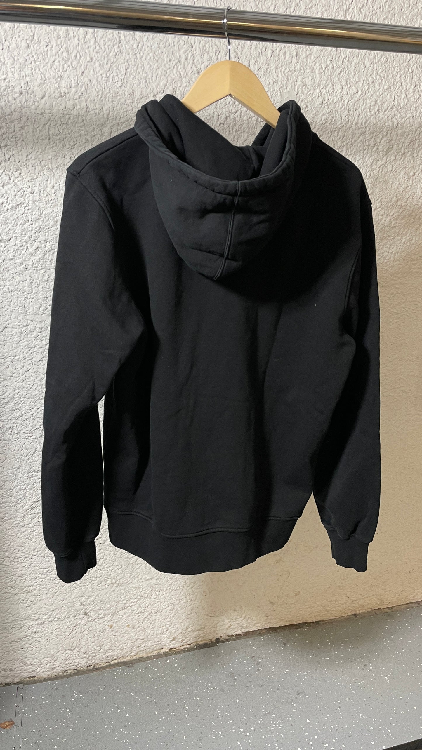 Sweat à capuche zippé en coton bio | noir 'Deep Black'