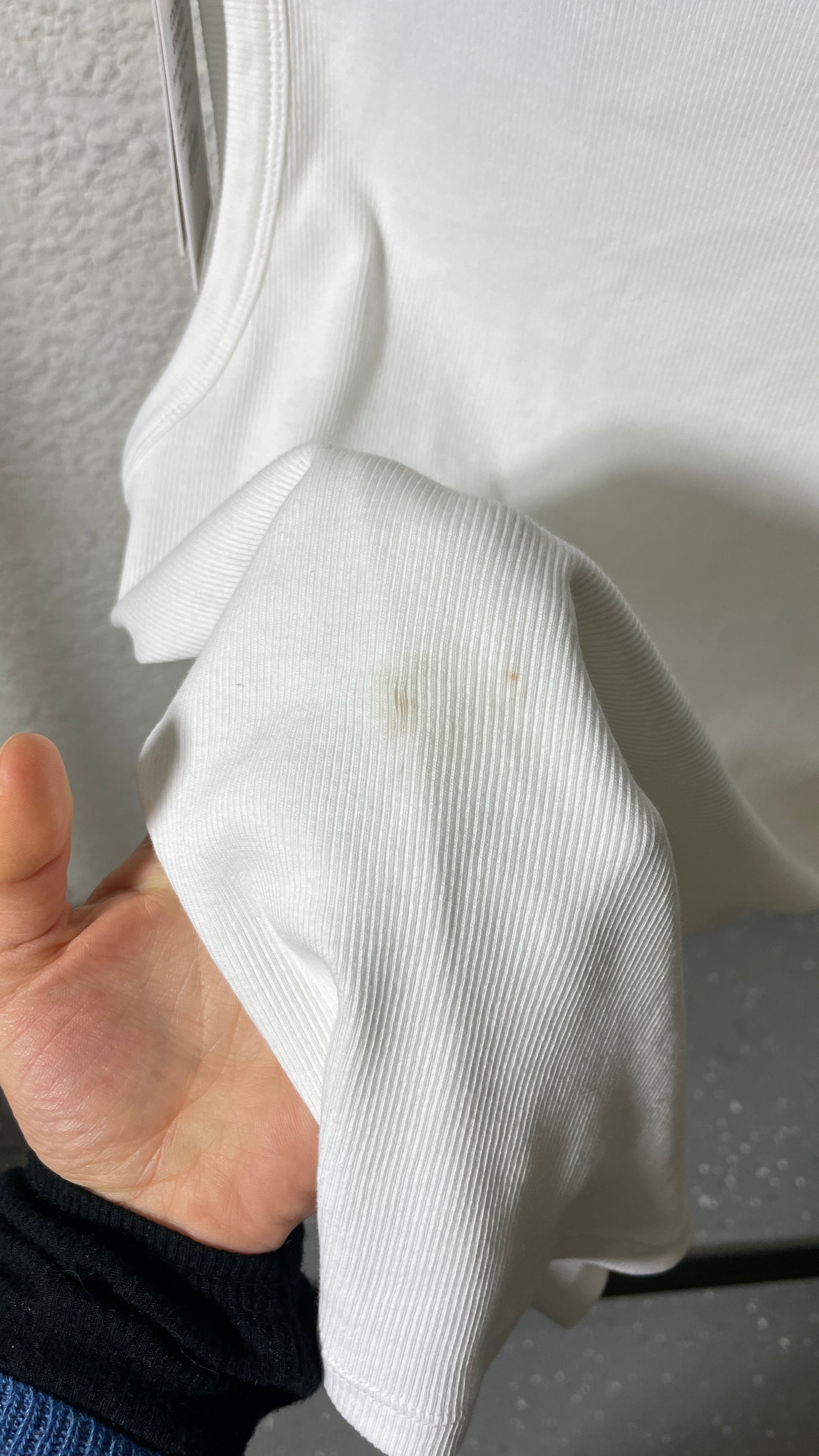 Débardeur côtelé en coton bio | blanc 'optical white'
