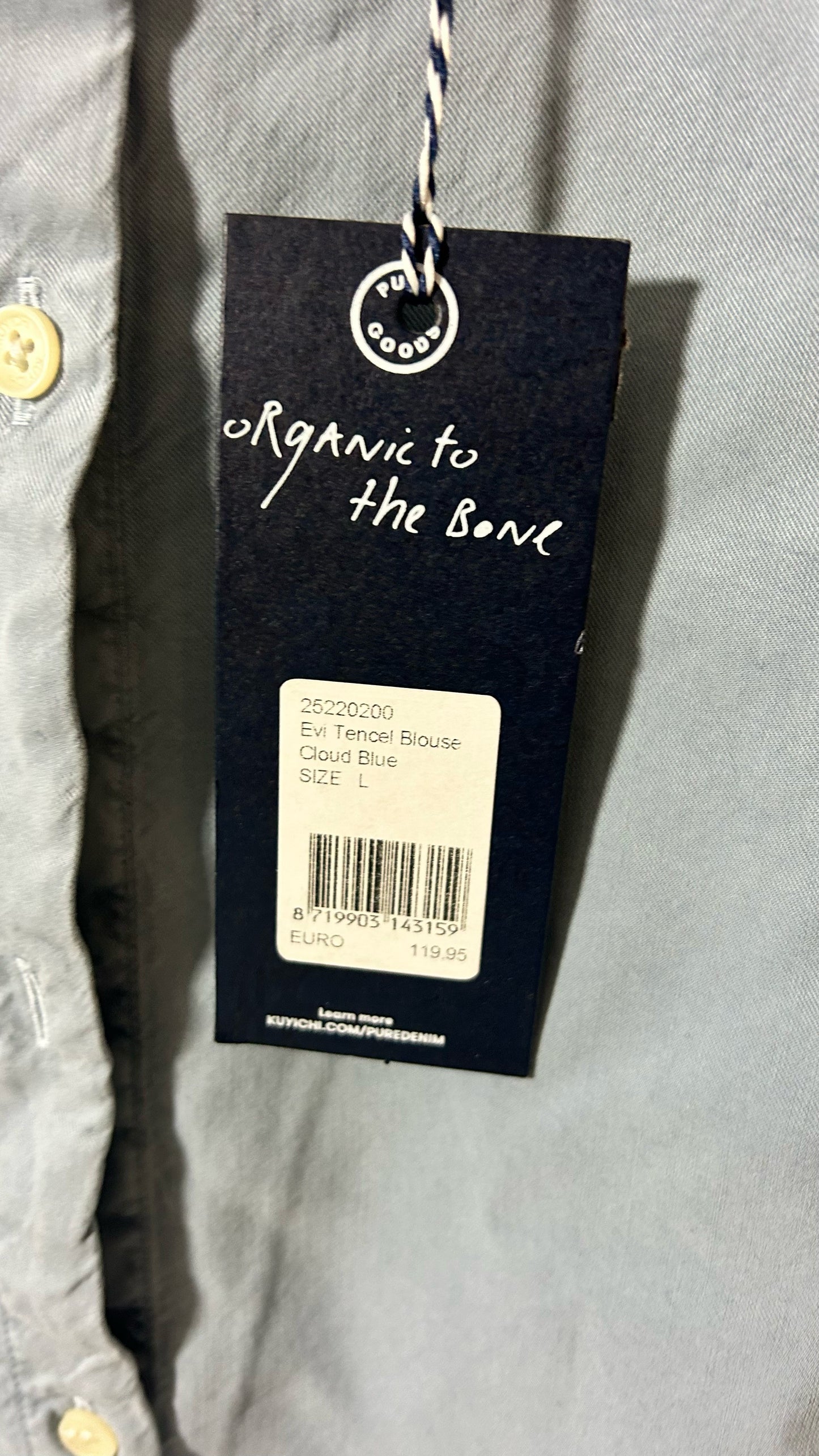 Blouse en tencel | bleu clair 'evi tencel blouse - cloud blue'