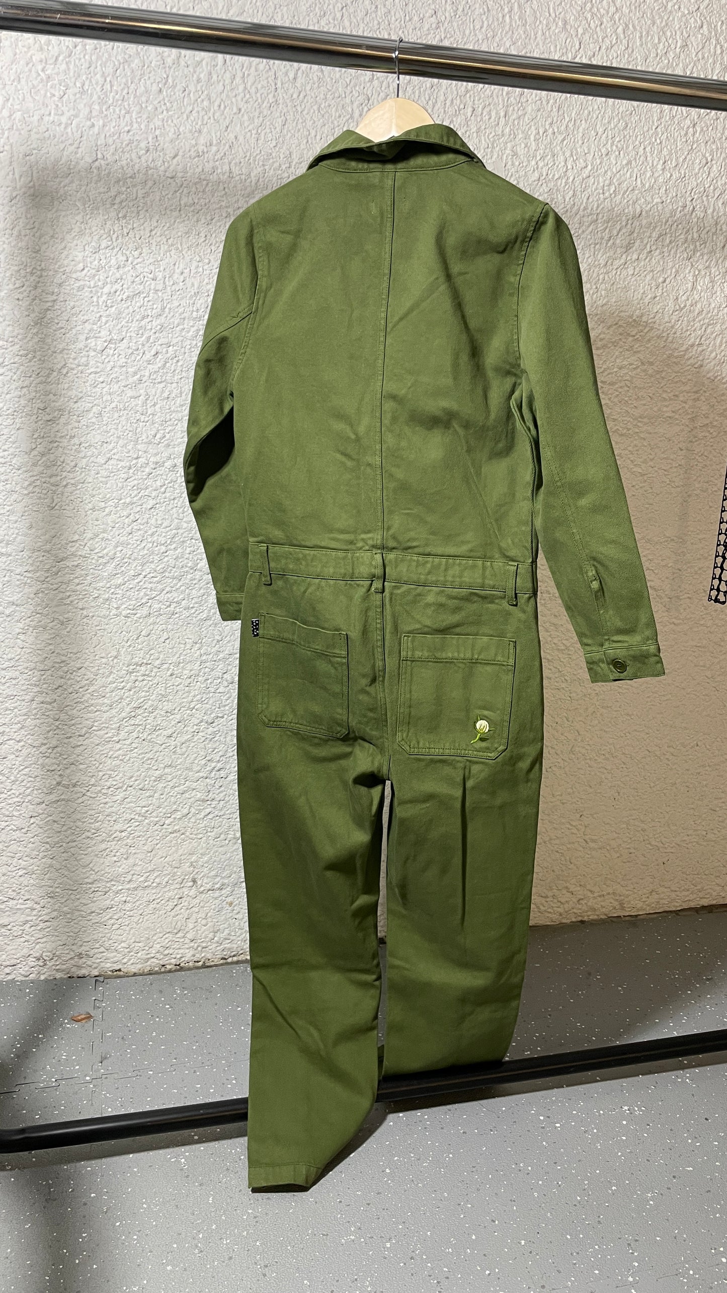 Combinaison en coton bio | verte 'cotton twill boiler suit green'