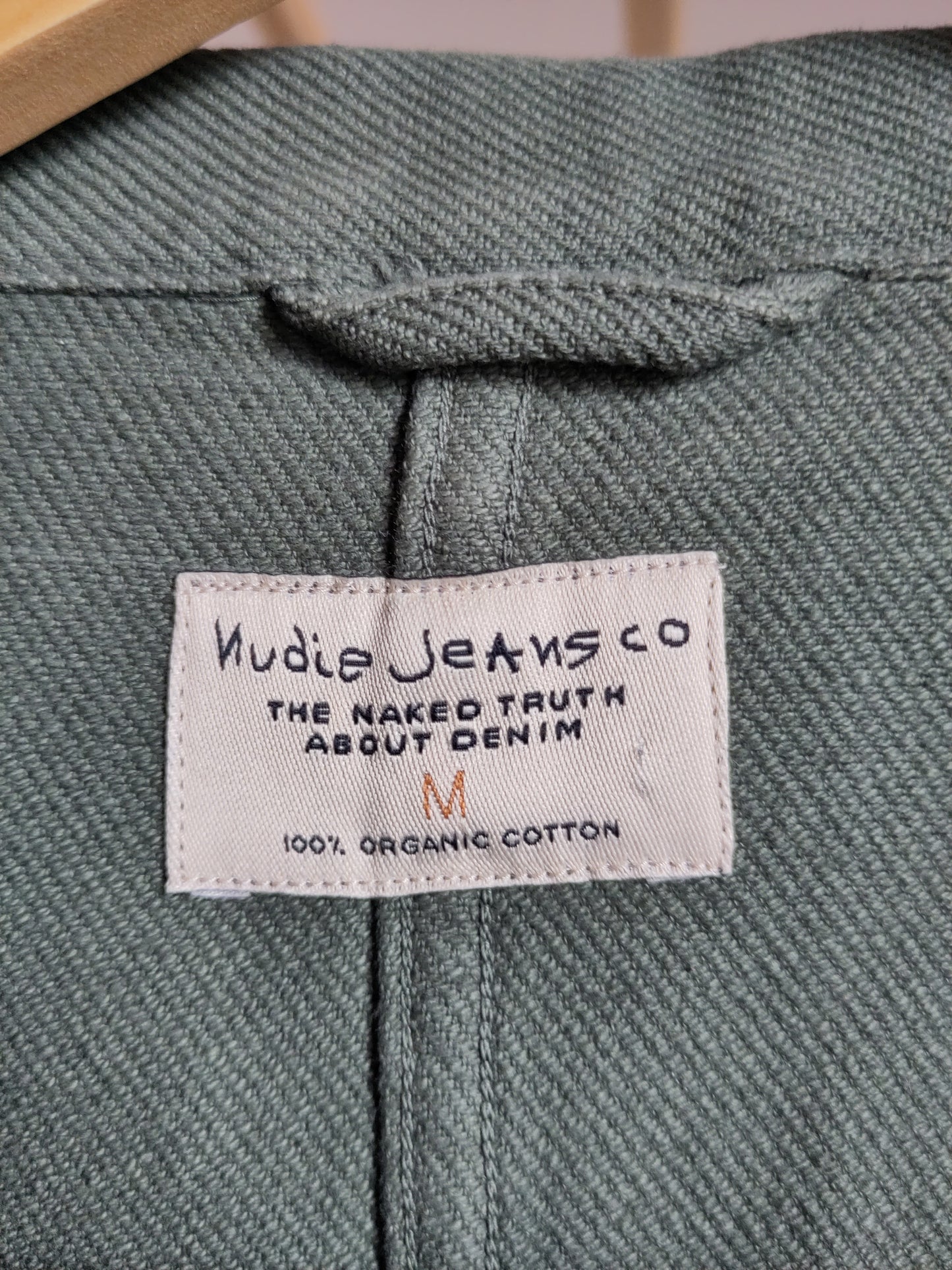 Nudie Jeans Veste workwear kaki en coton bio | vert 'barney worker jacket olive'