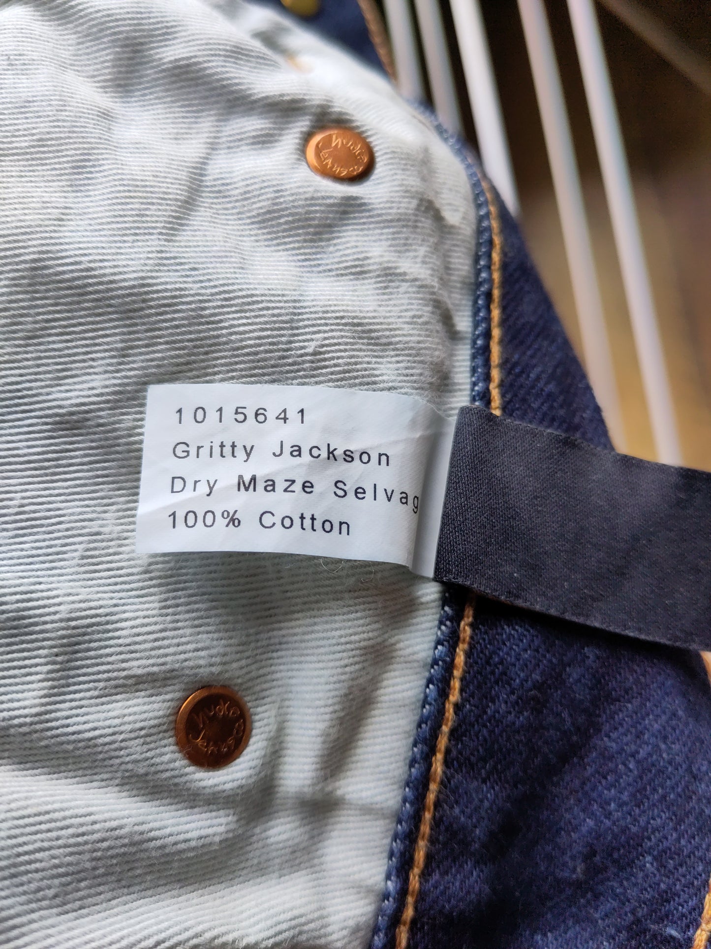 Nudie Jeans Gritty Jackson Dry Maze Selvage 33x32