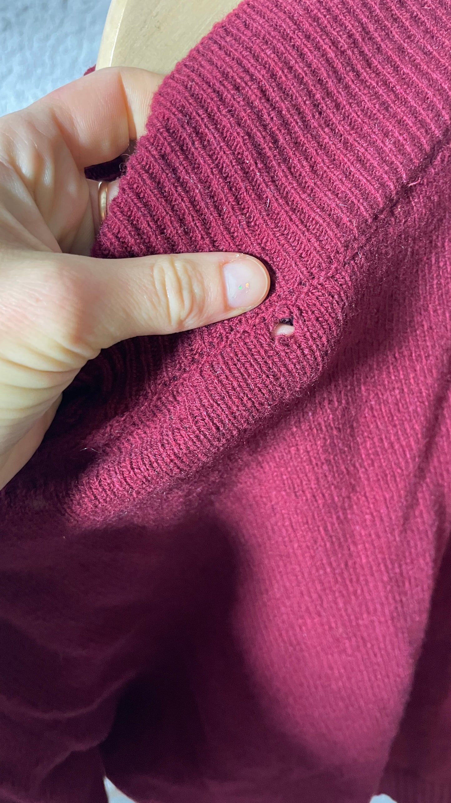 Pull en cachemire recyclé | rouge 'ada - rosso vinaccia'