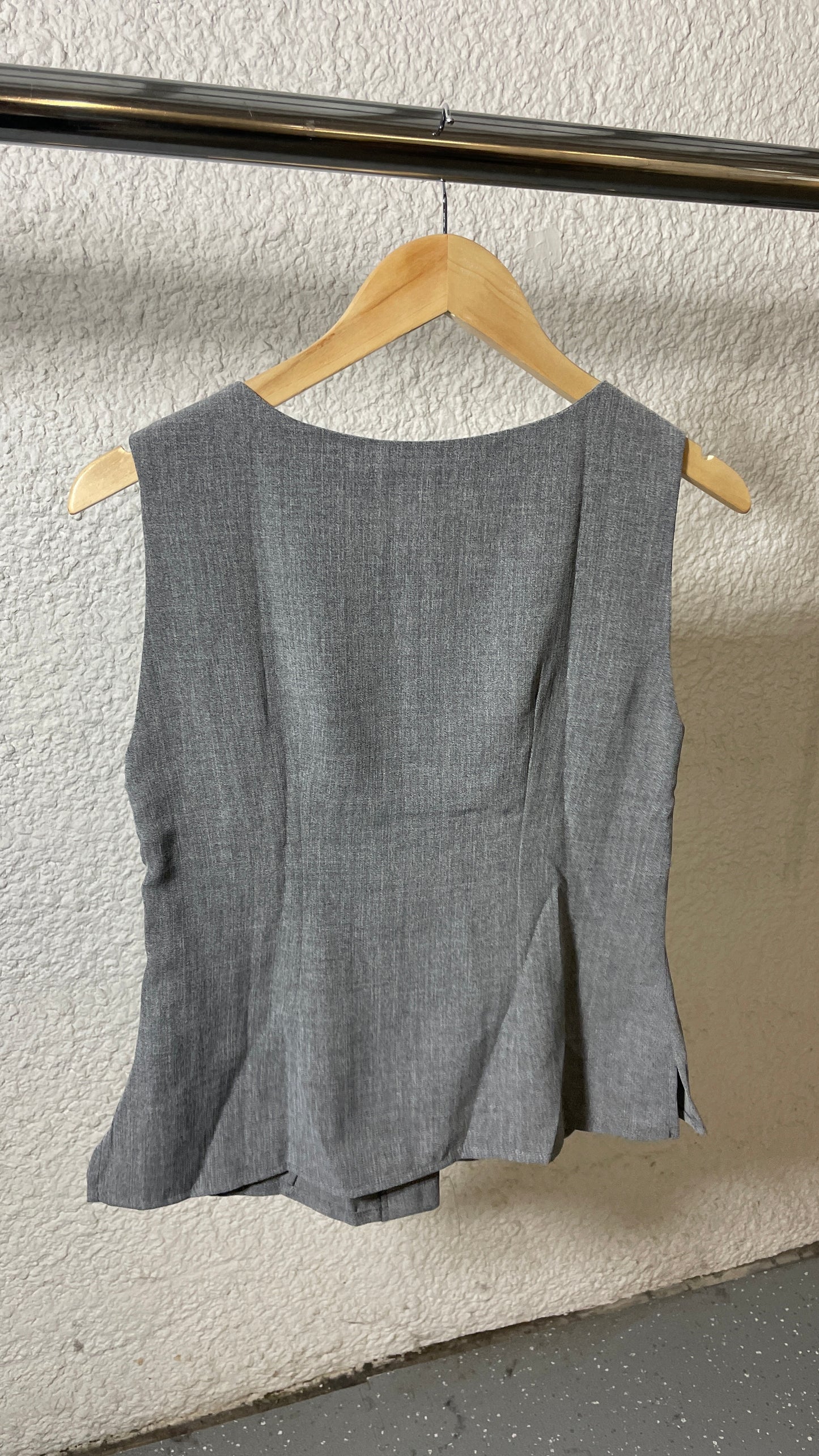 Top Gilet made in france en matière upcyclée | gris 'lara'