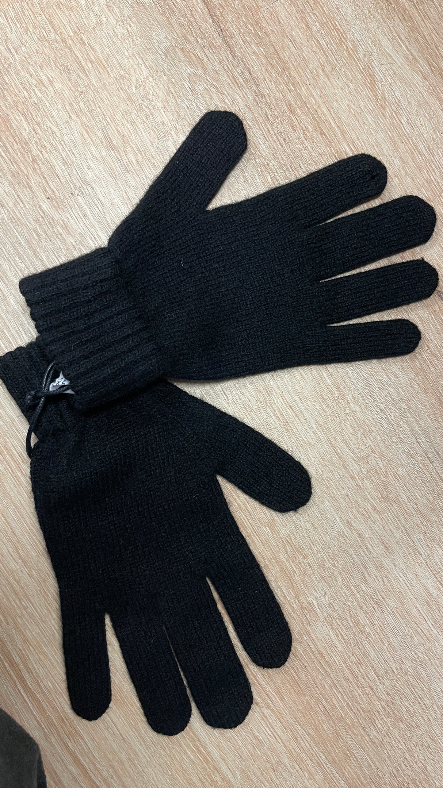 Gant en laine merinos recyclées | noir 'wool gloves - deep black'