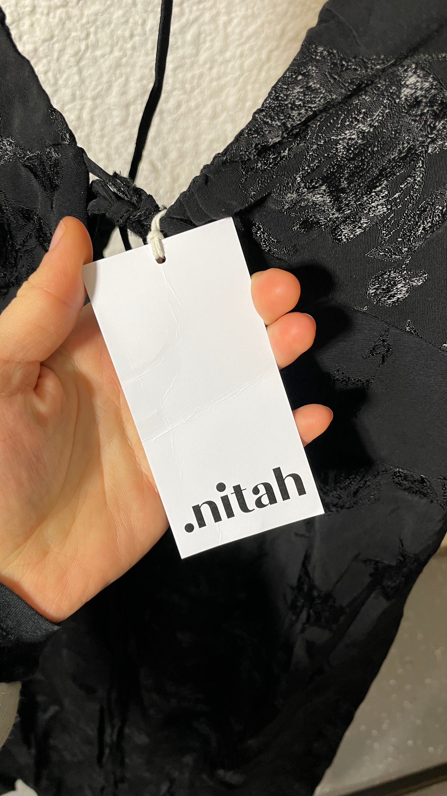 Robe en ecovero  | noir 'anita jacquard - noir'
