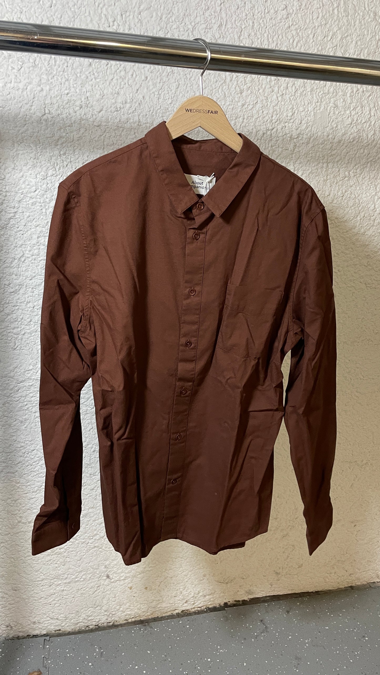 Chemise en coton bio | marron 'simon - eco crisp cotton marron'