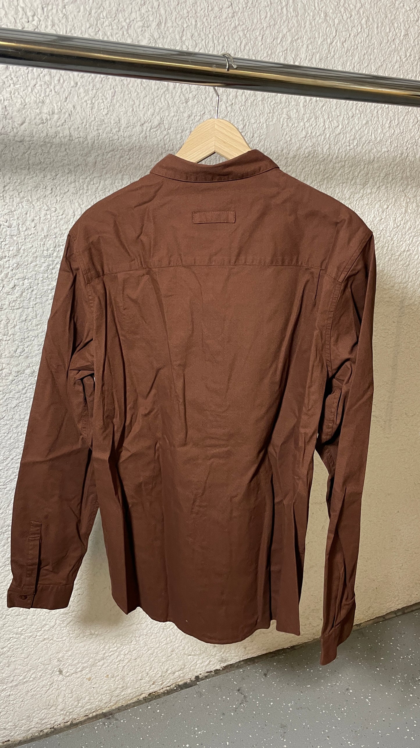 Chemise en coton bio | marron 'simon - eco crisp cotton marron'