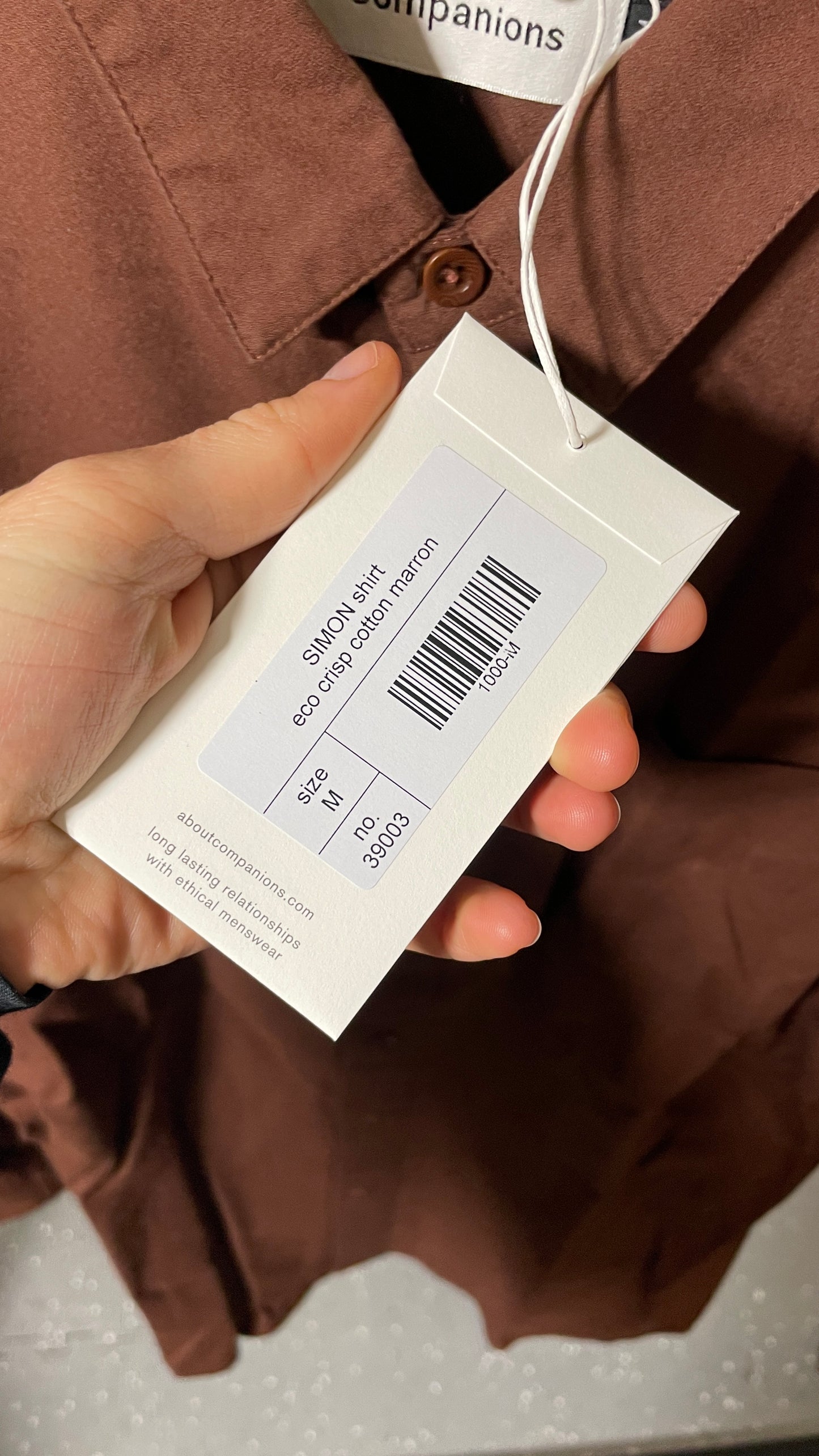 Chemise en coton bio | marron 'simon - eco crisp cotton marron'
