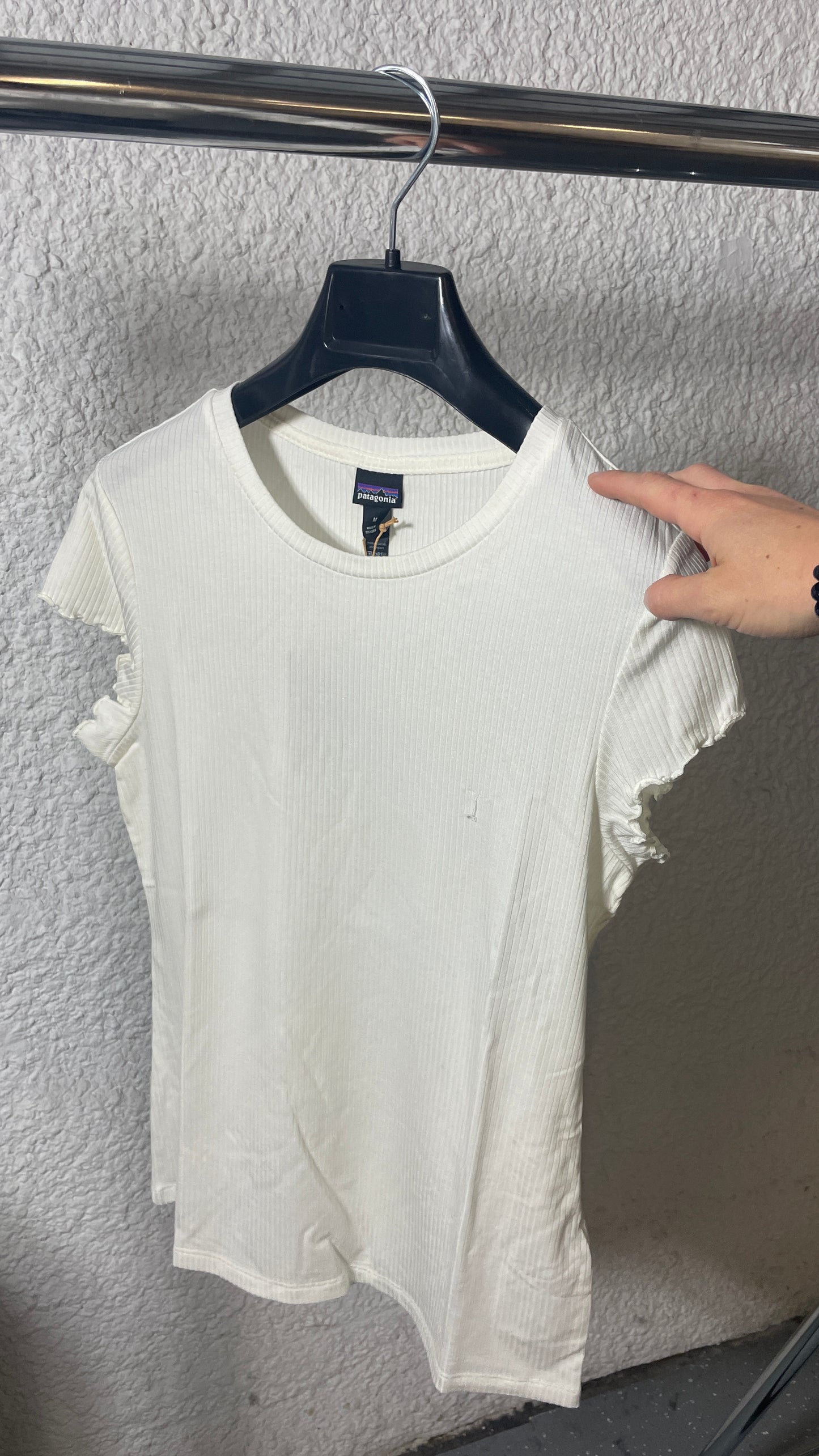 T-shirt côtelé en tencel | blanc 'w's rib knit top - white'