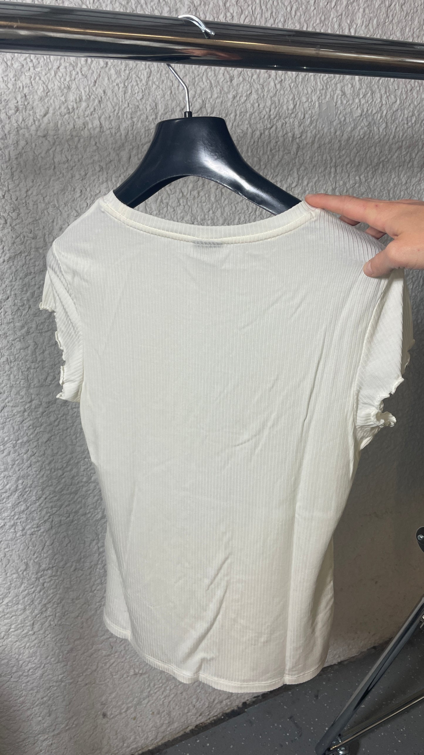 T-shirt côtelé en tencel | blanc 'w's rib knit top - white'