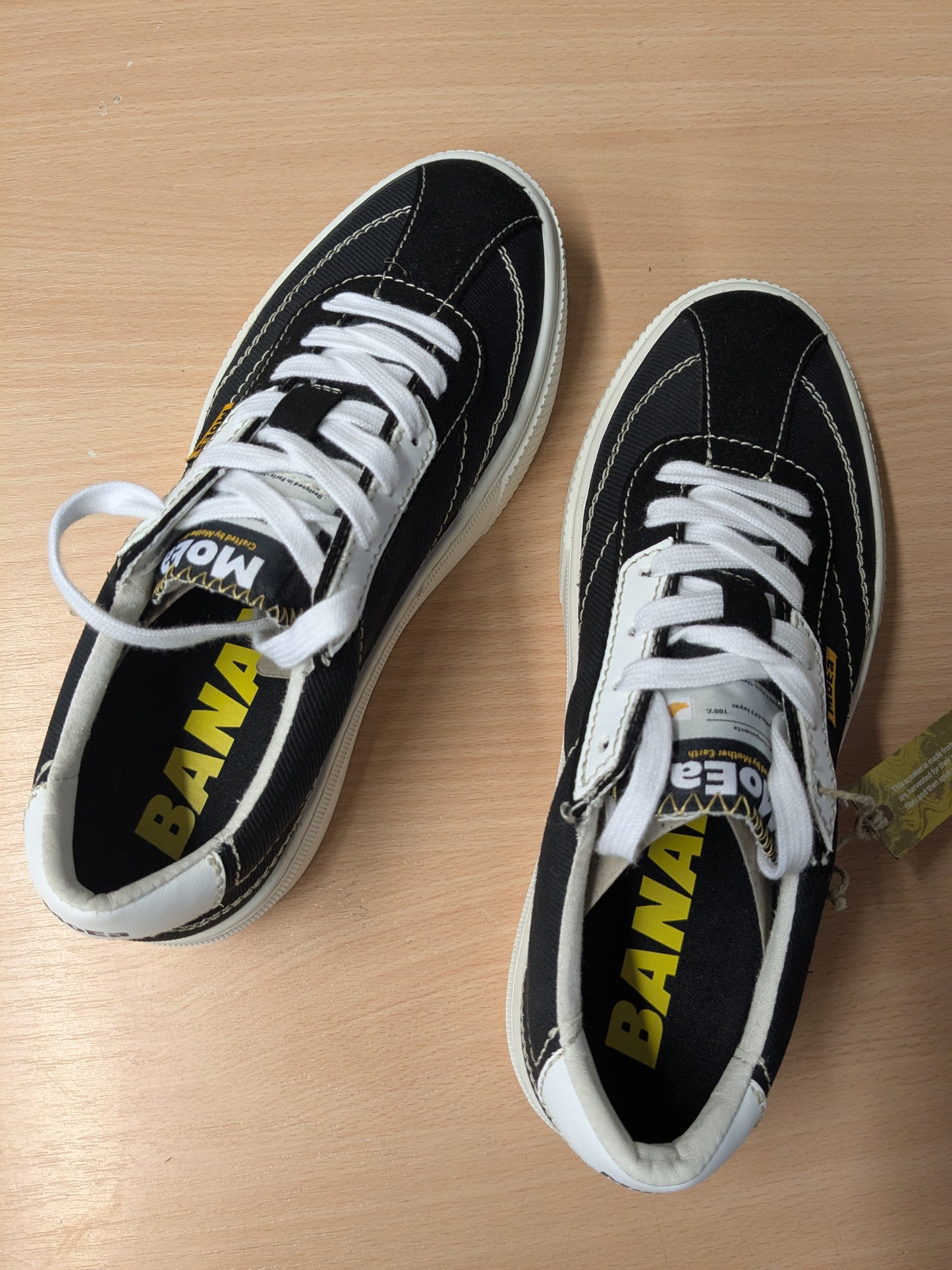 Baskets en matières recyclées | noir ' gen4 - banana black&white'