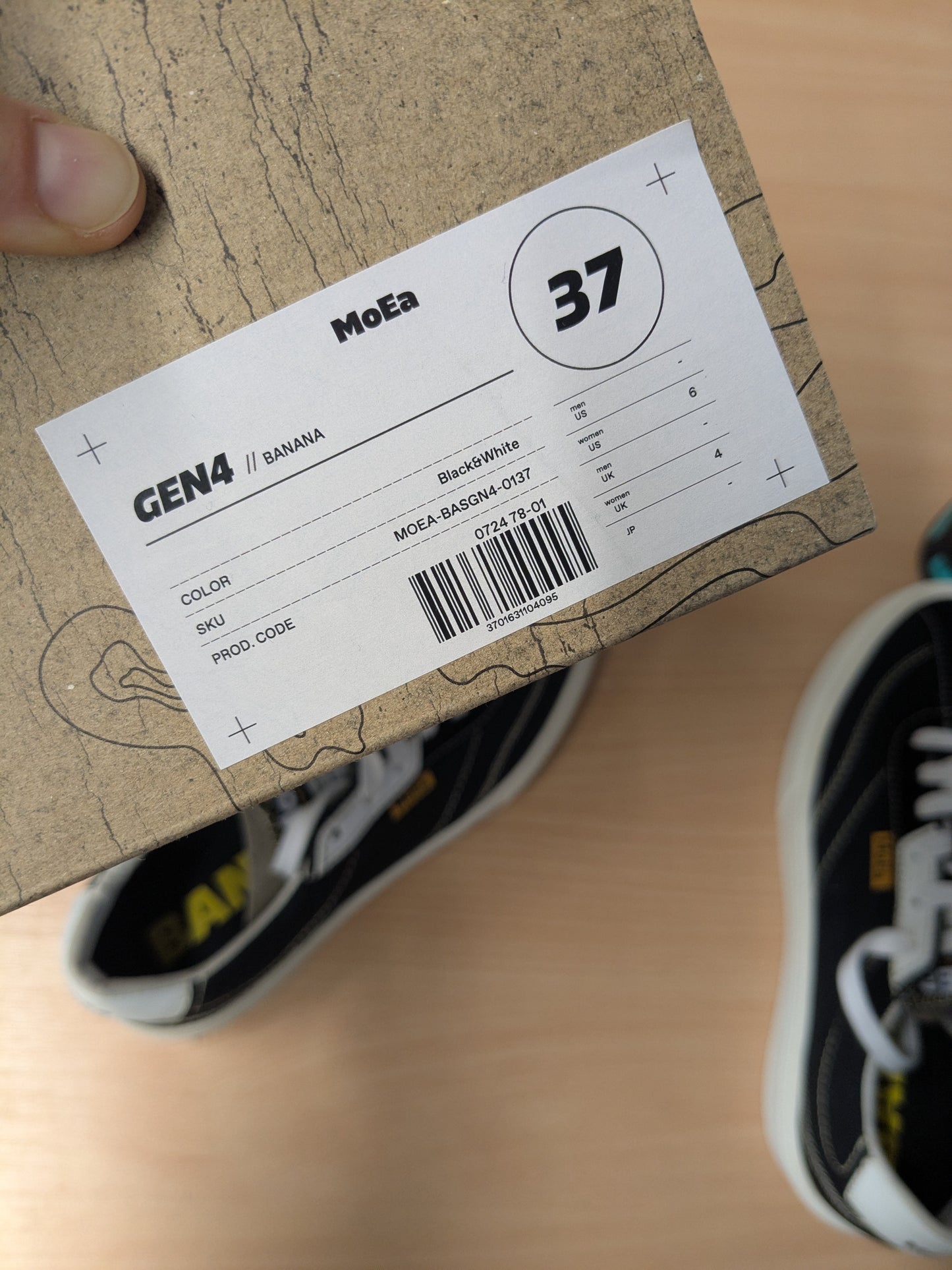 Baskets en matières recyclées | noir ' gen4 - banana black&white'