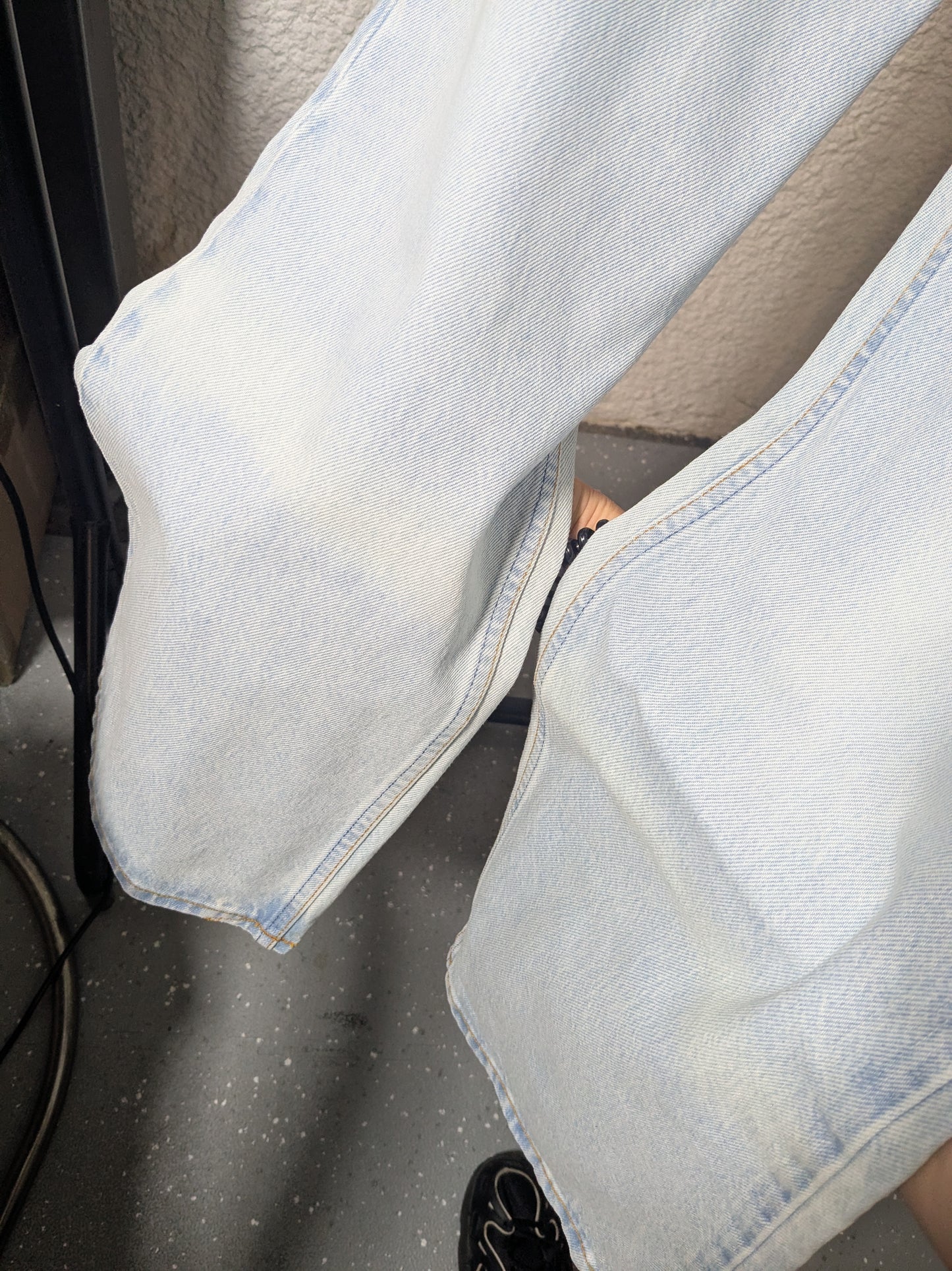 Jean ample en coton bio | bleu clair 'clean eileen sunday moon'