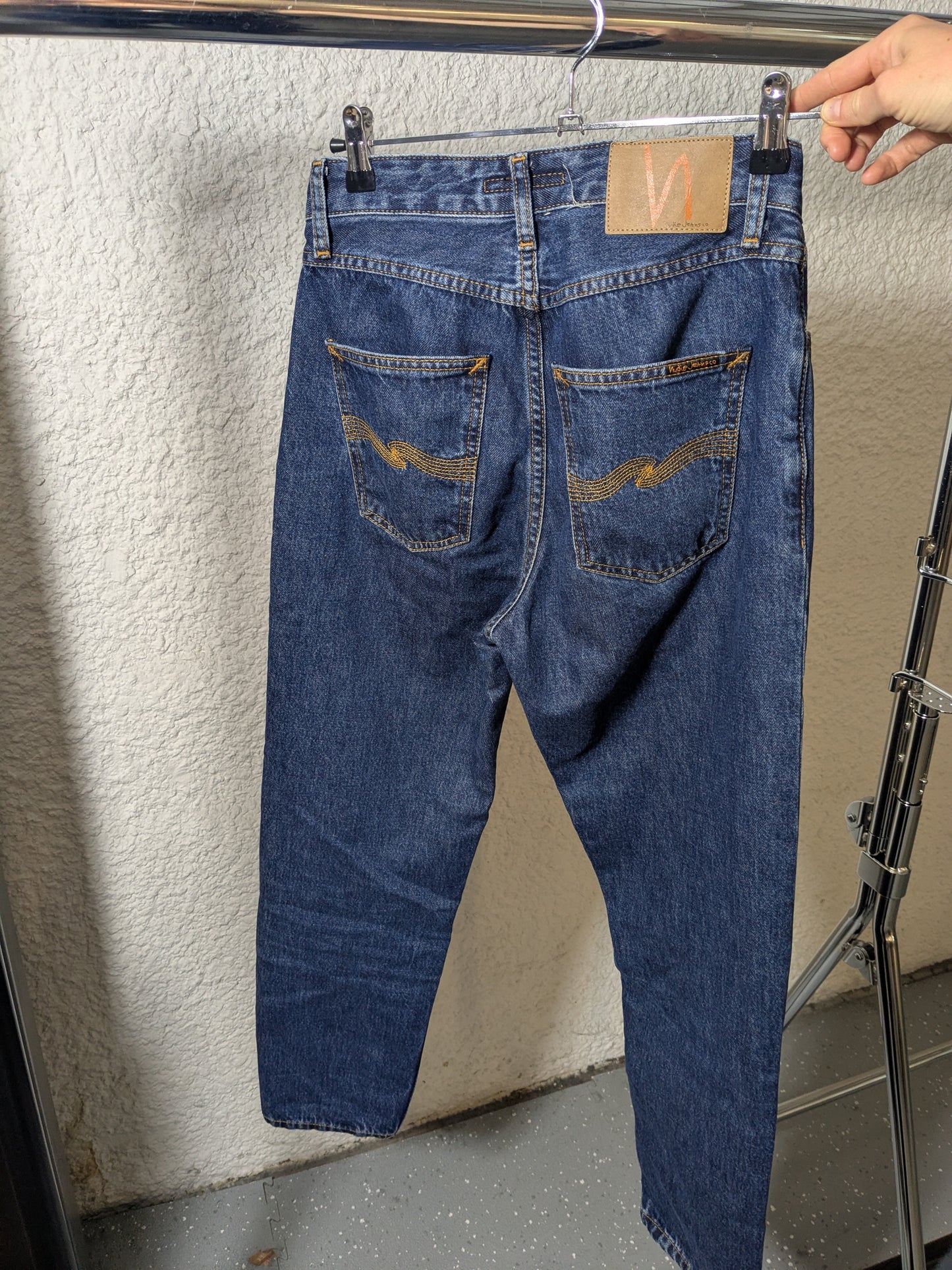 Jean mom en coton bio | bleu foncé 'breezy britt - evening-jazz'
