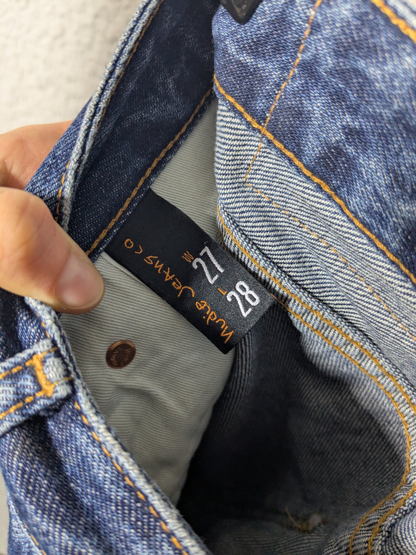 Jean mom en coton bio | bleu foncé 'breezy britt - evening-jazz'