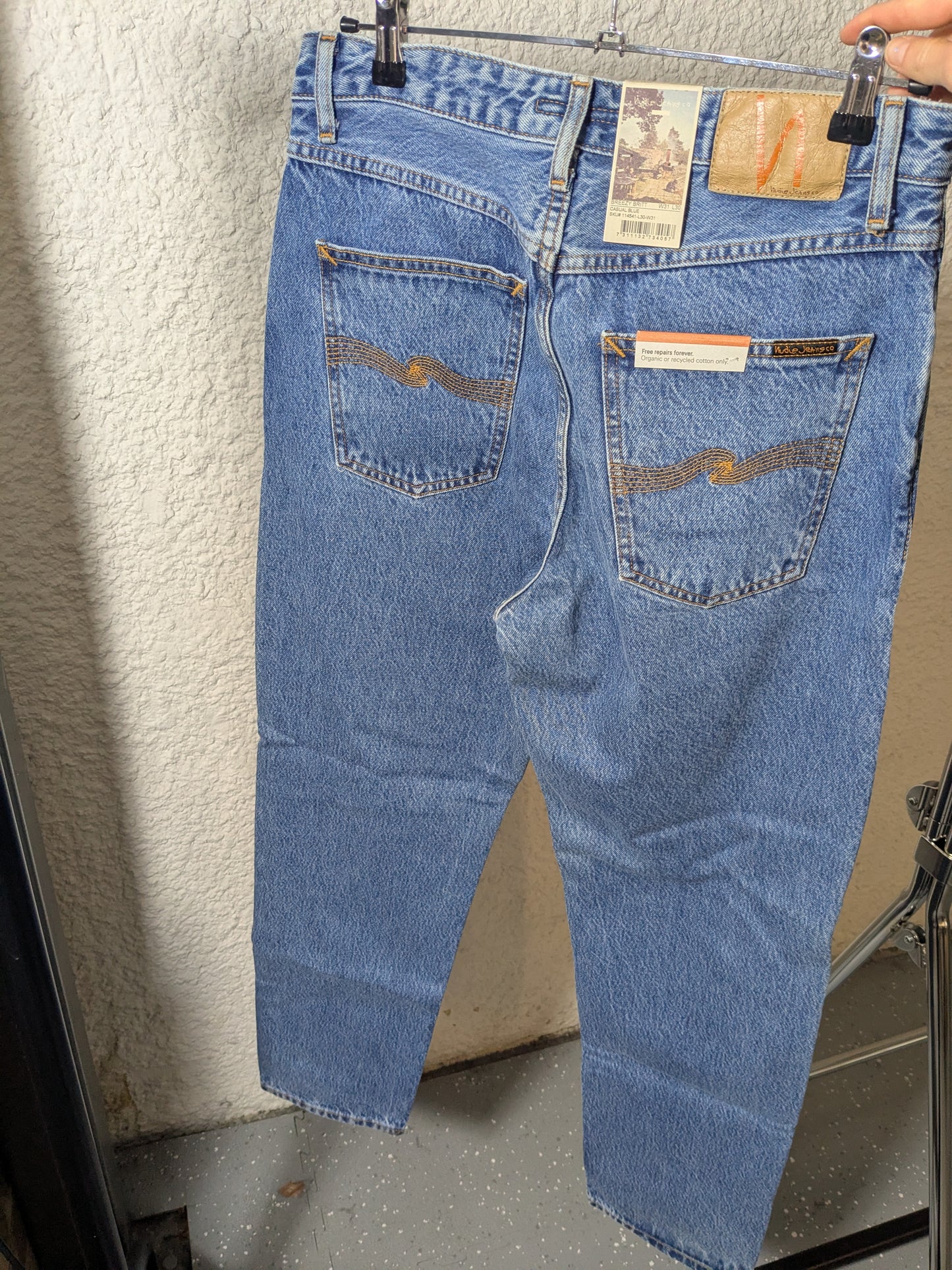 Jean mom en coton bio | bleu 'breezy britt casual blue'