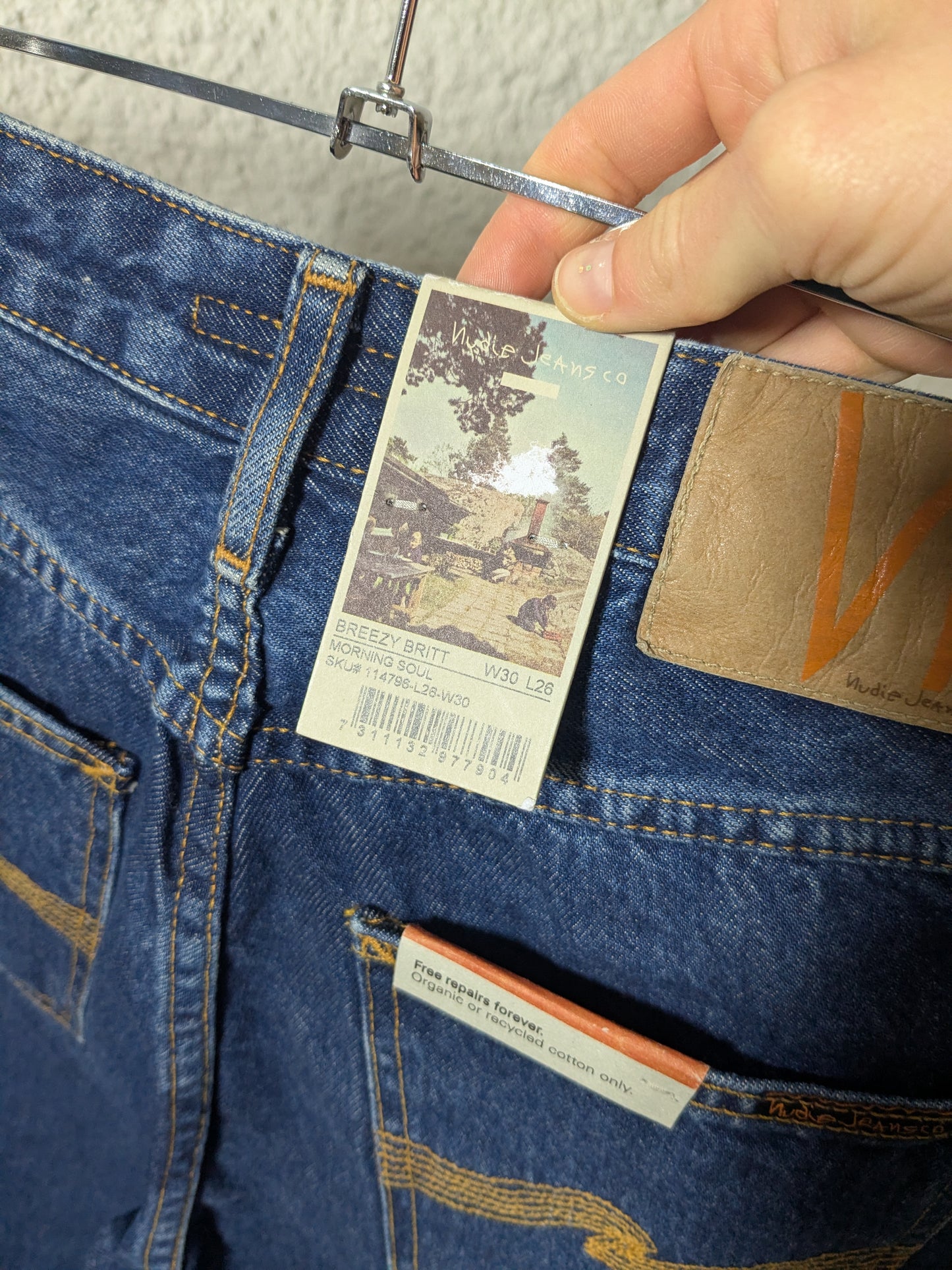 Jean mom en coton bio | bleu 'breezy britt morning soul'