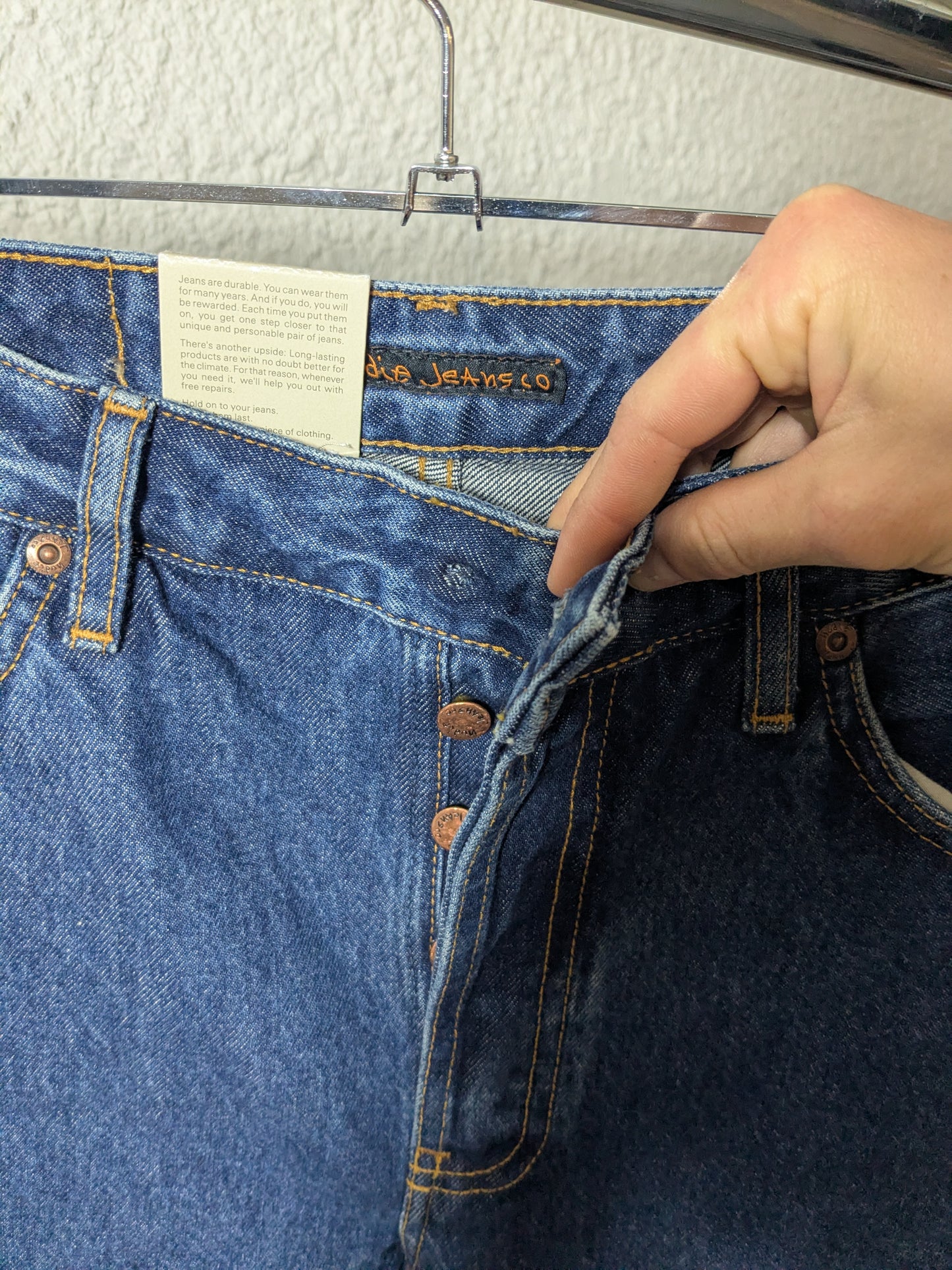 Jean mom en coton bio | bleu 'breezy britt morning soul'