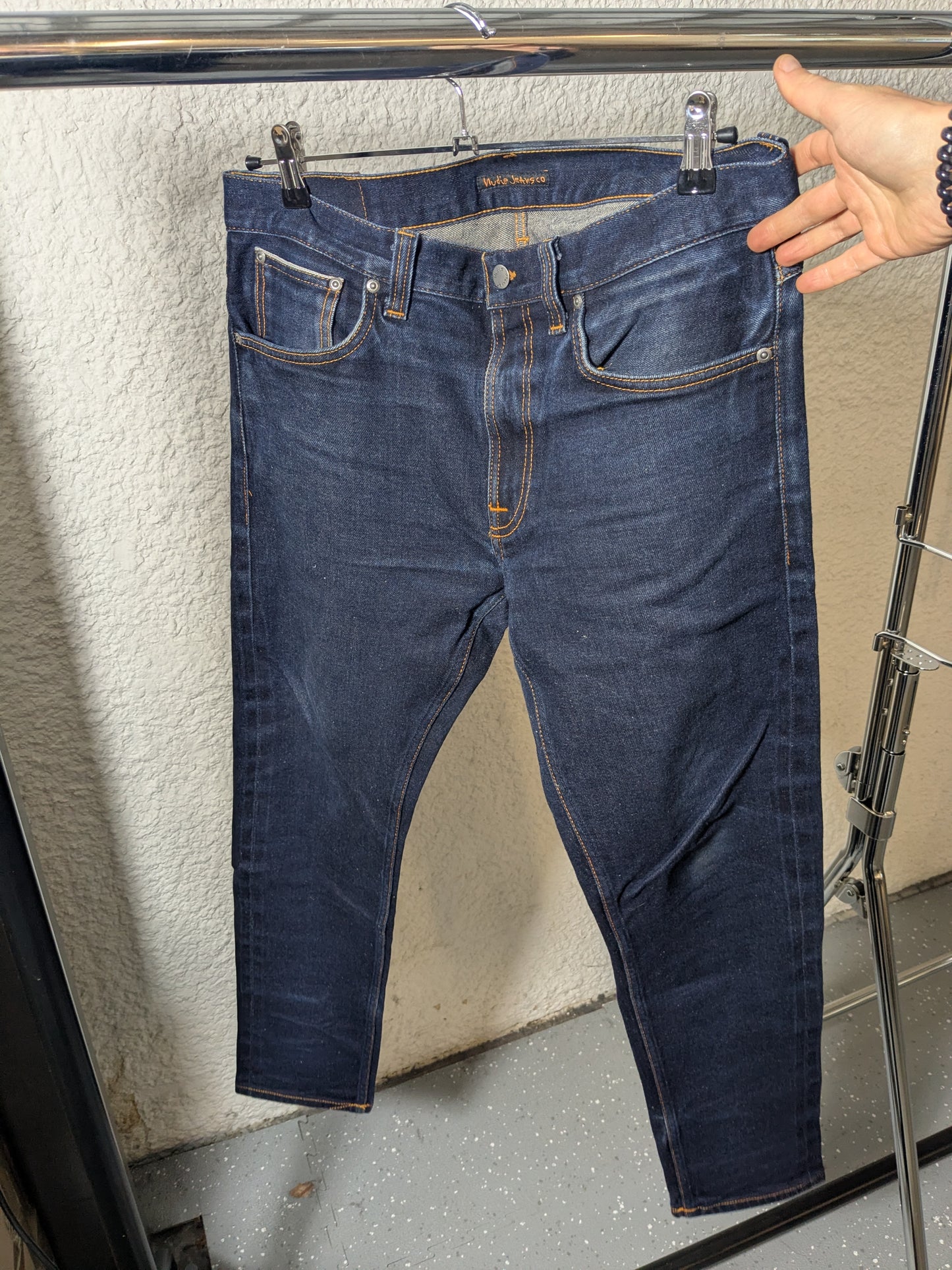 Jean slim en coton bio | Indigo selvage 'lean dean dry true selvage'