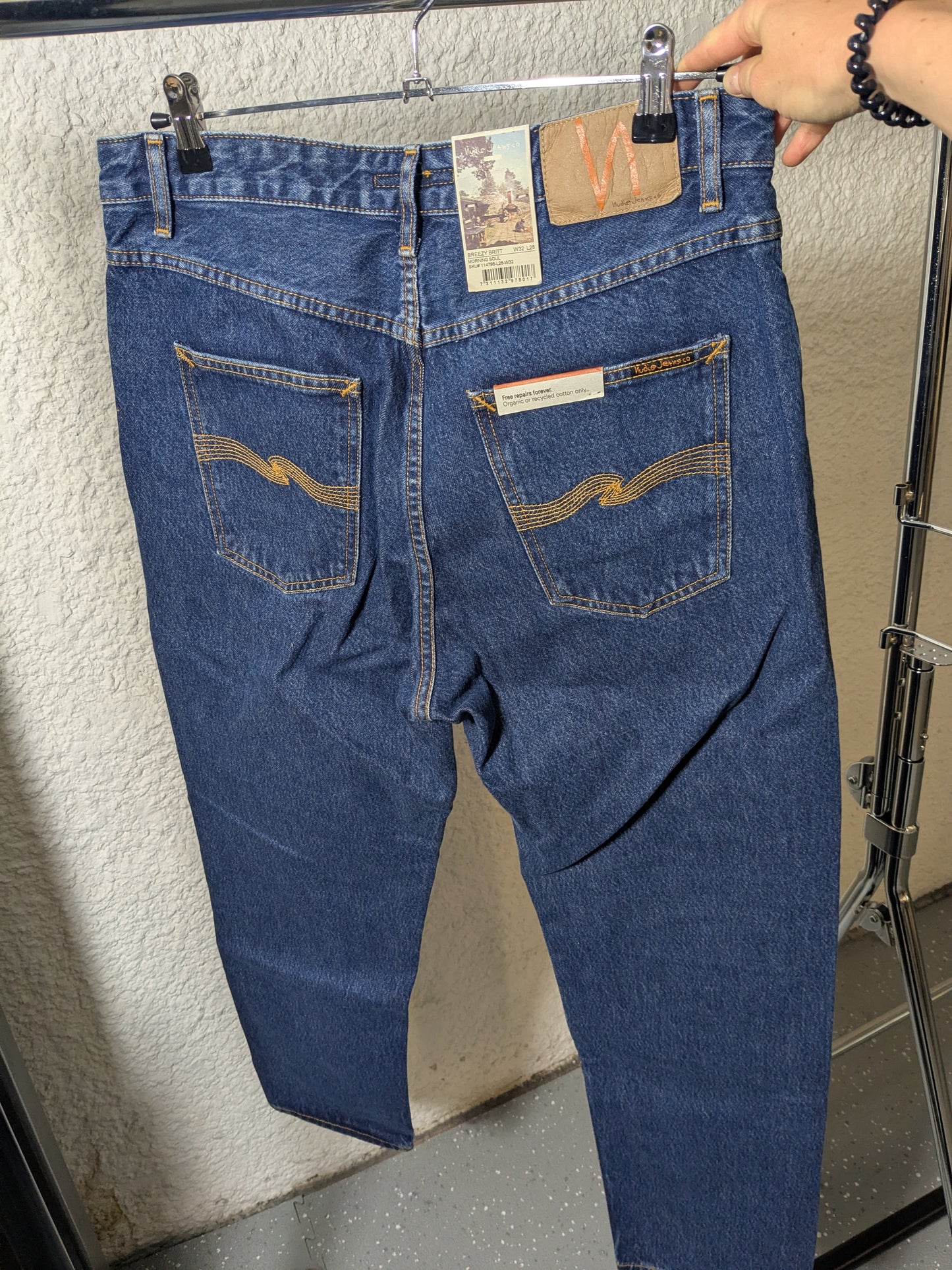 Jean mom en coton bio | bleu 'breezy britt morning soul'