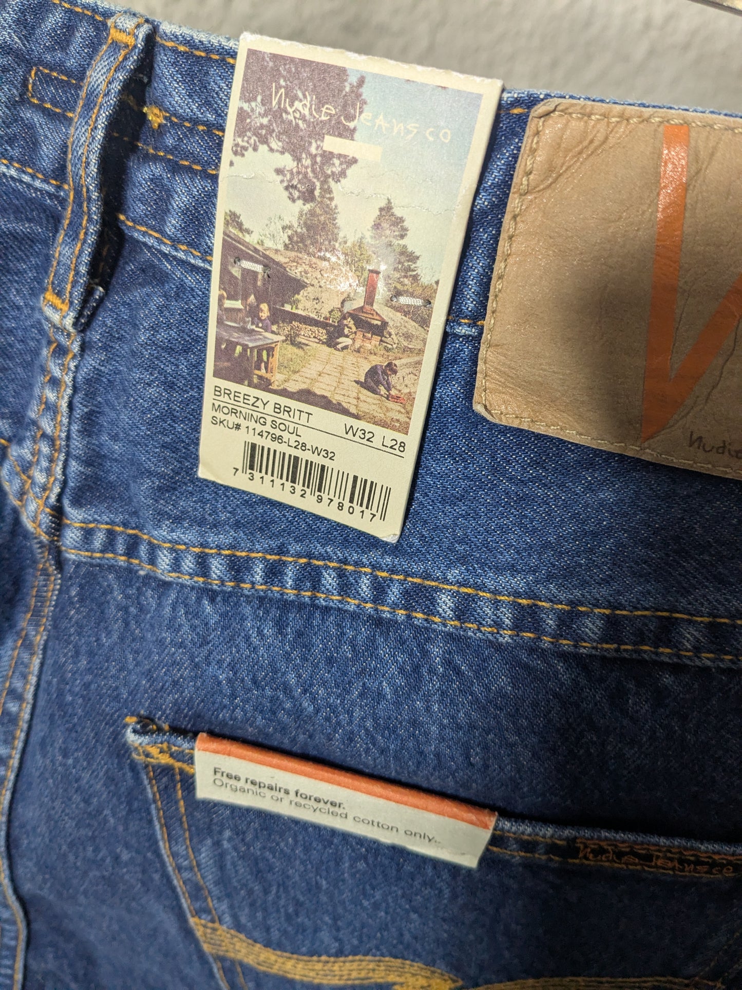 Jean mom en coton bio | bleu 'breezy britt morning soul'