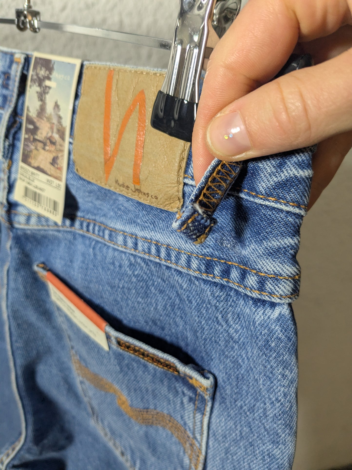 Jean mom en coton bio | bleu 'breezy britt casual blue'