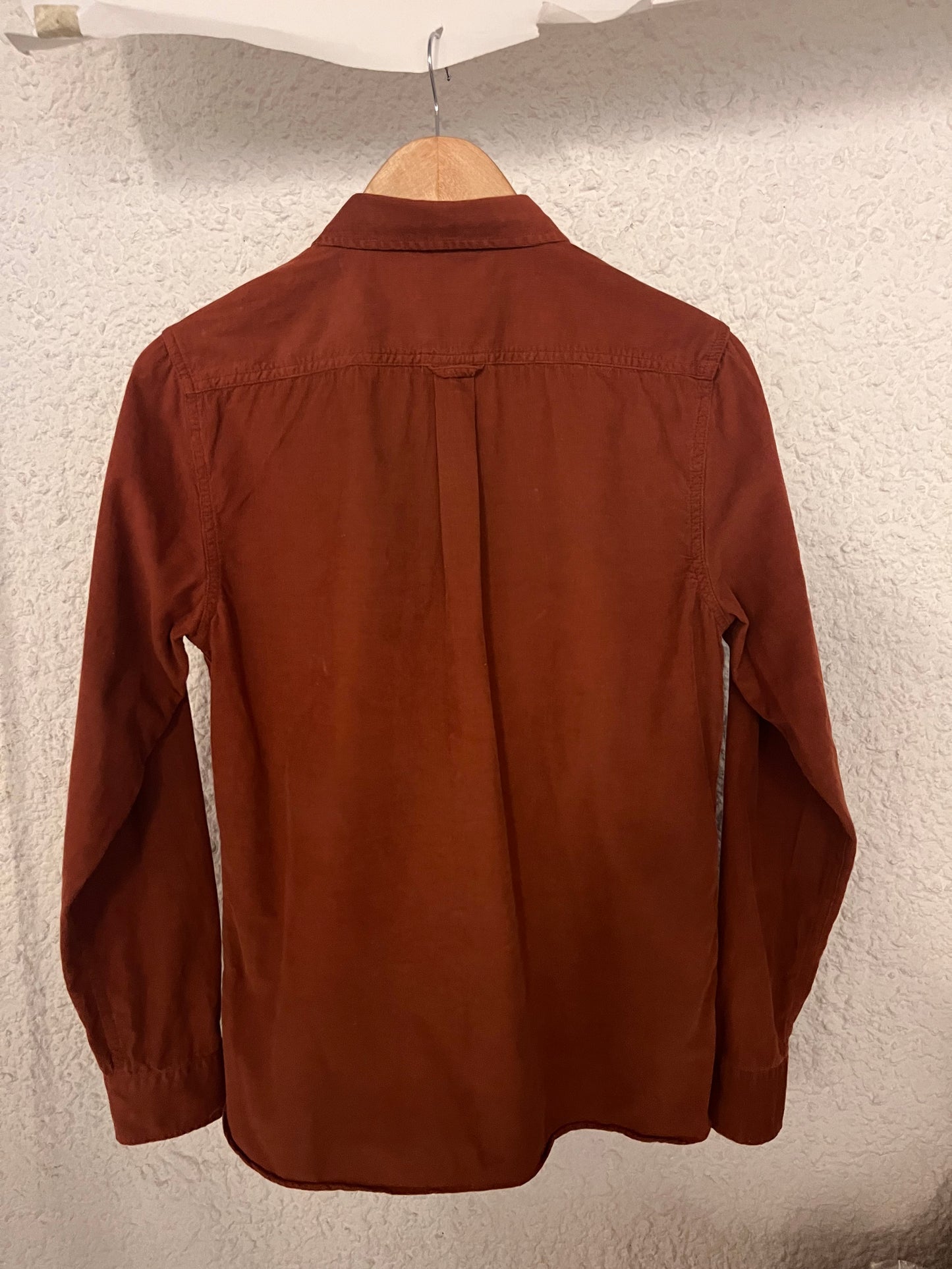 Chemise en velours côtelé orange en coton bio - ELDER Arabian Spice