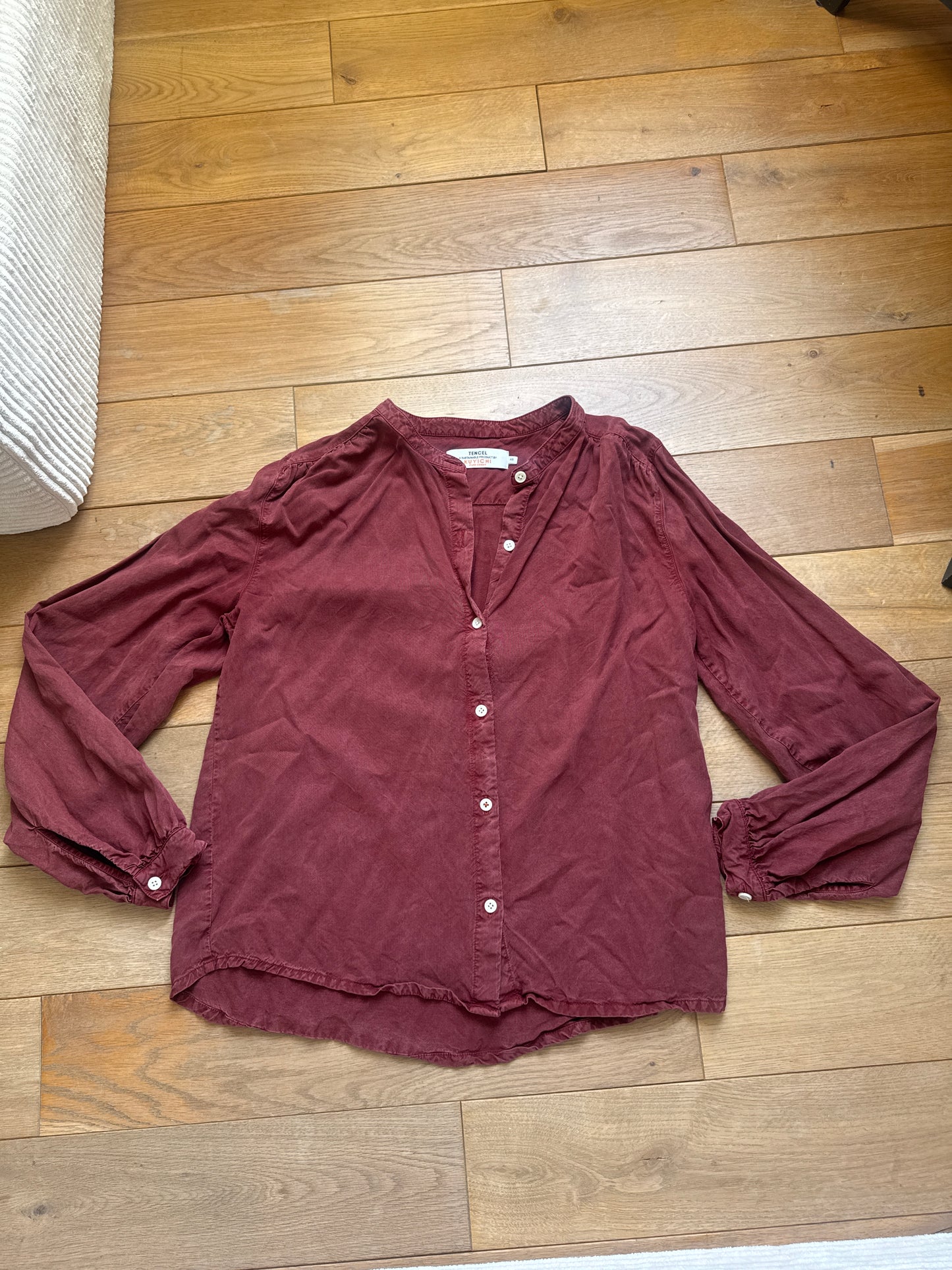 Blouse en tencel | bordeaux 'evi tencel blouse - brick'