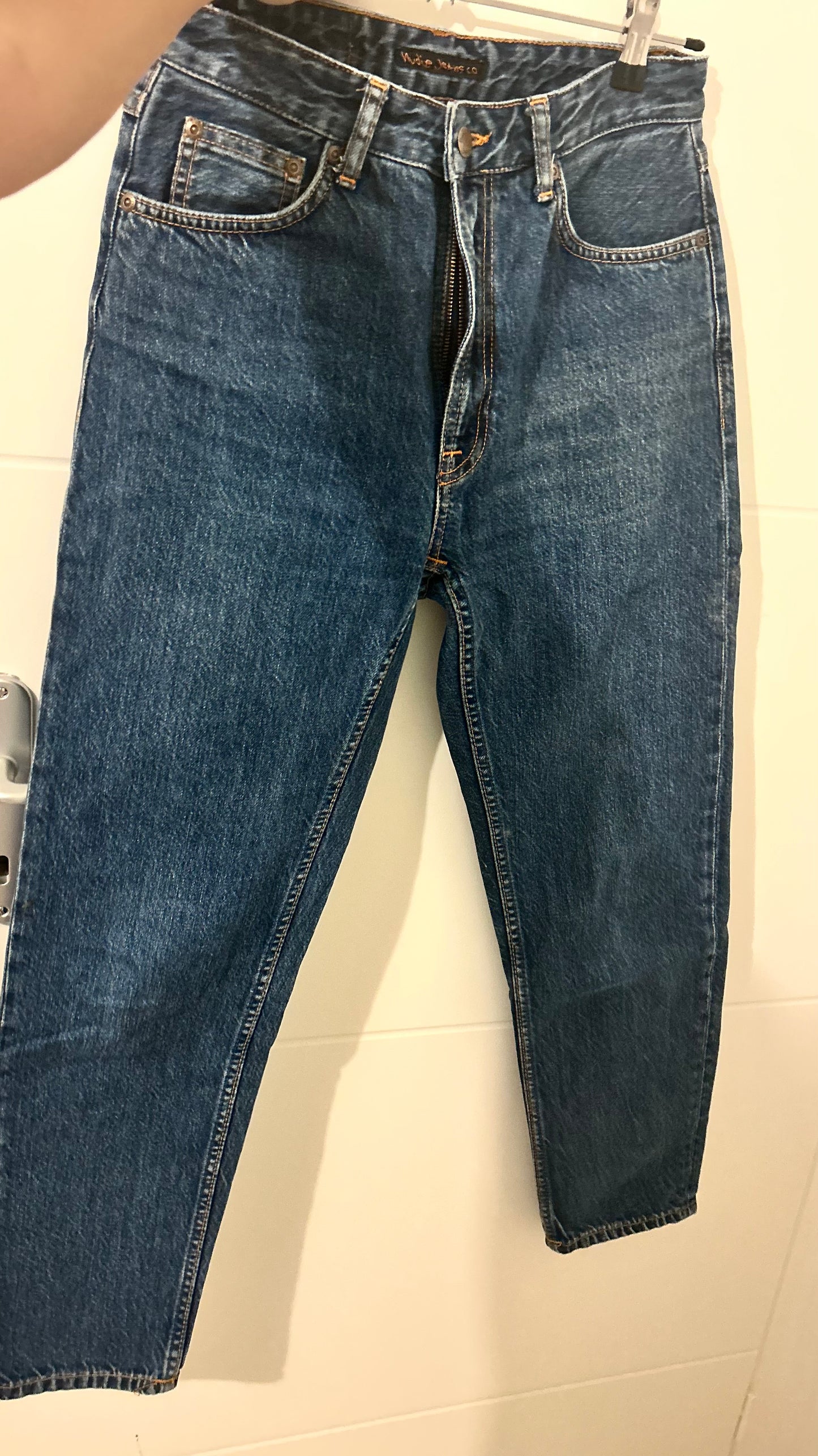 Jean mom bleu foncé en coton bio - Breezy Britt Dark Stellar