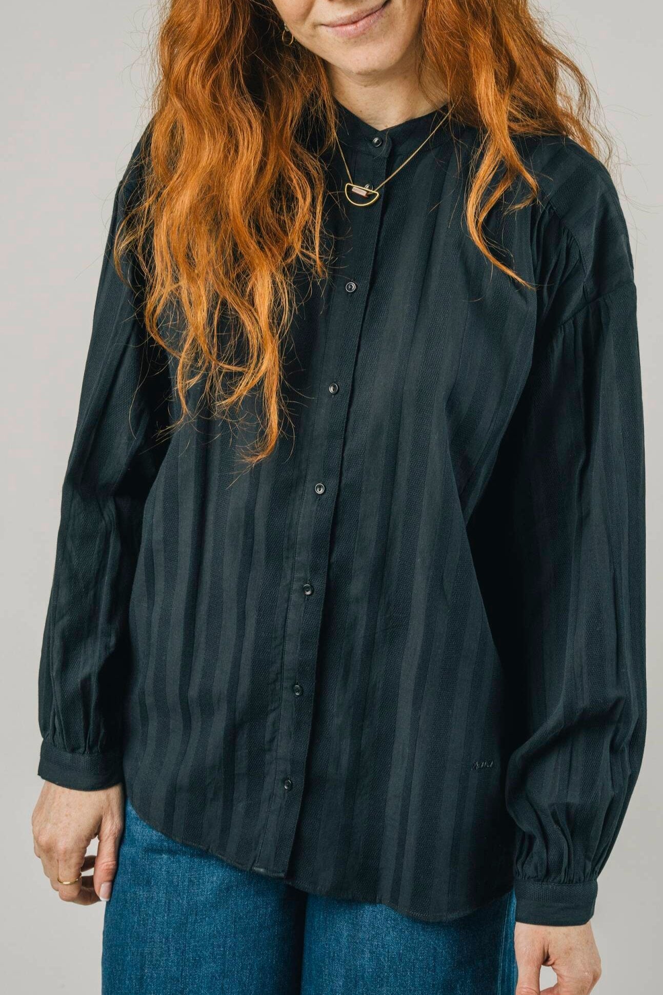 Chemise noire en coton bio - nest boho ls blouse black