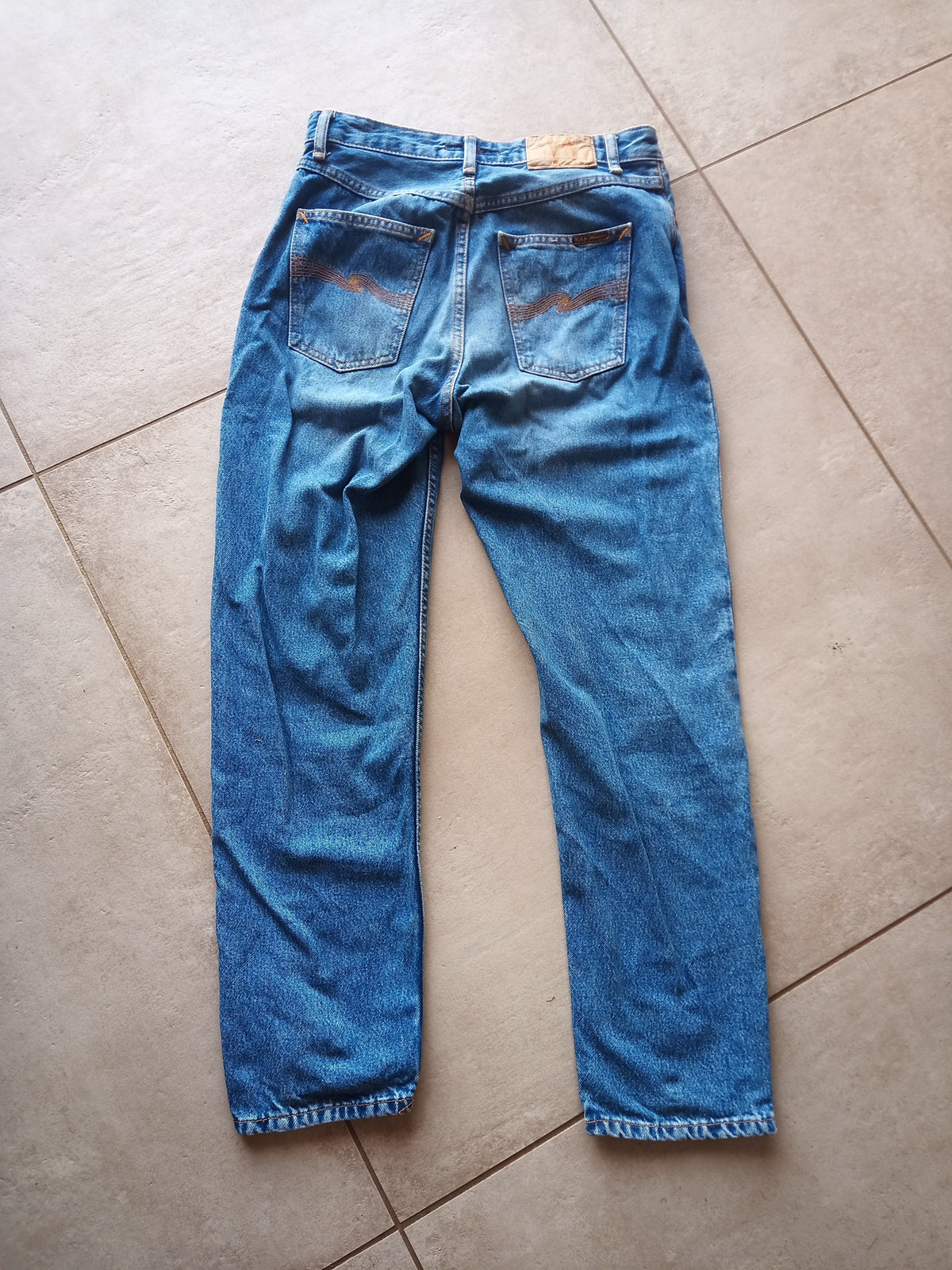 Jean mom en coton bio | bleu 'breezy britt casual blue'