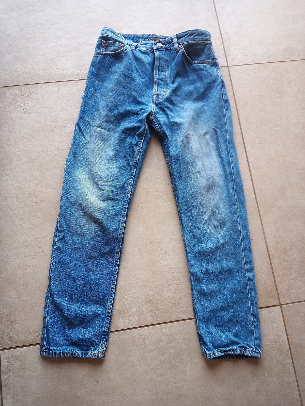 Jean mom en coton bio | bleu 'breezy britt casual blue'