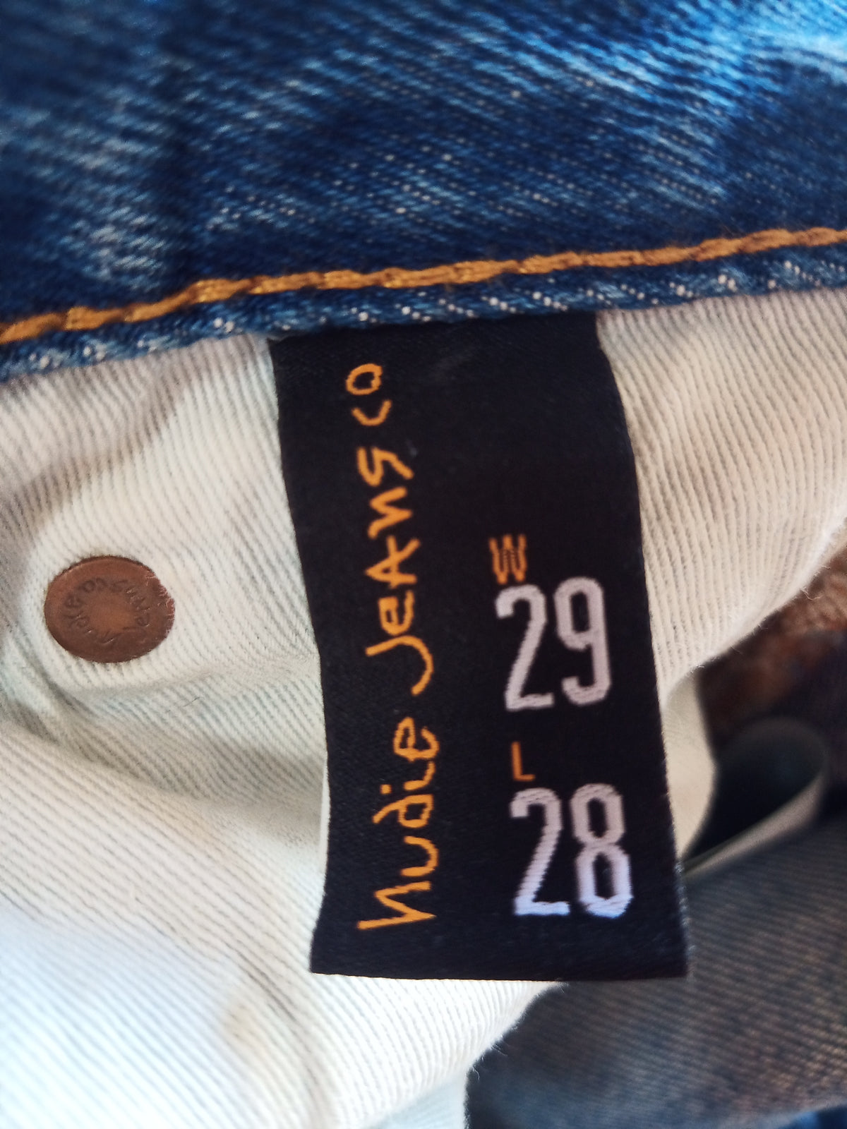 Jean mom en coton bio | bleu 'breezy britt casual blue'