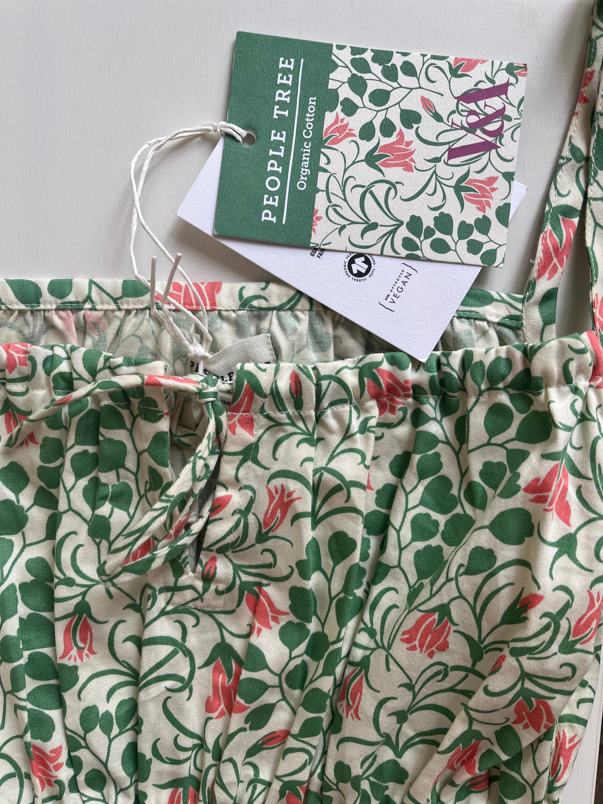 Robe verte fleurie en coton bio - v&a harebell strappy dress multi coloured