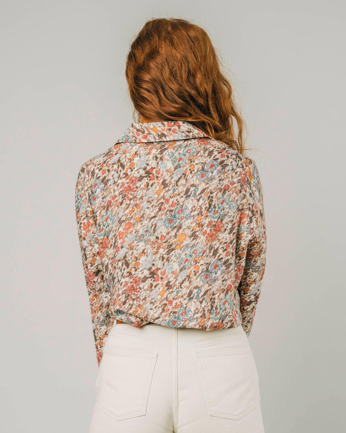 Blouse à motifs en ecovero - aster regular ls blouse brown