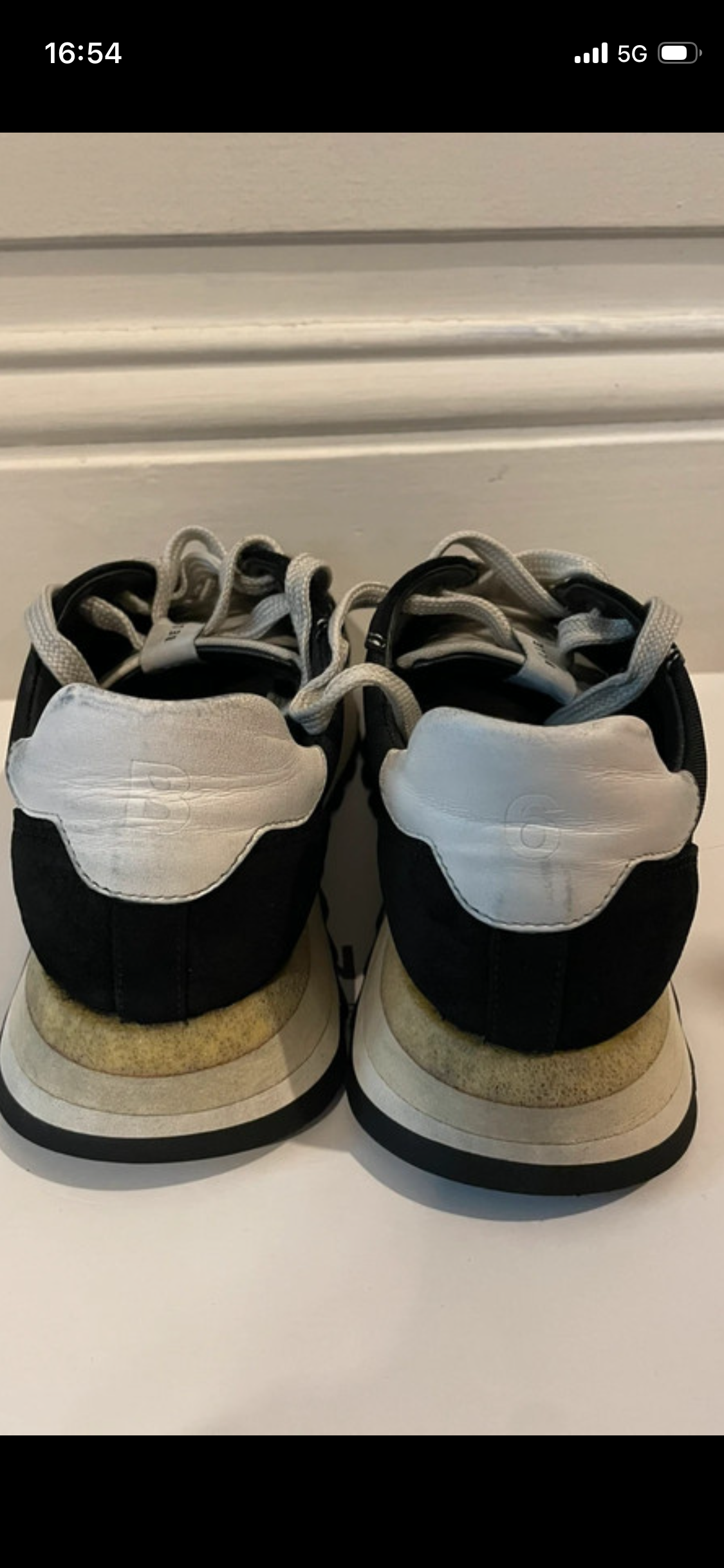Baskets noires en cuir certifié | b6 black