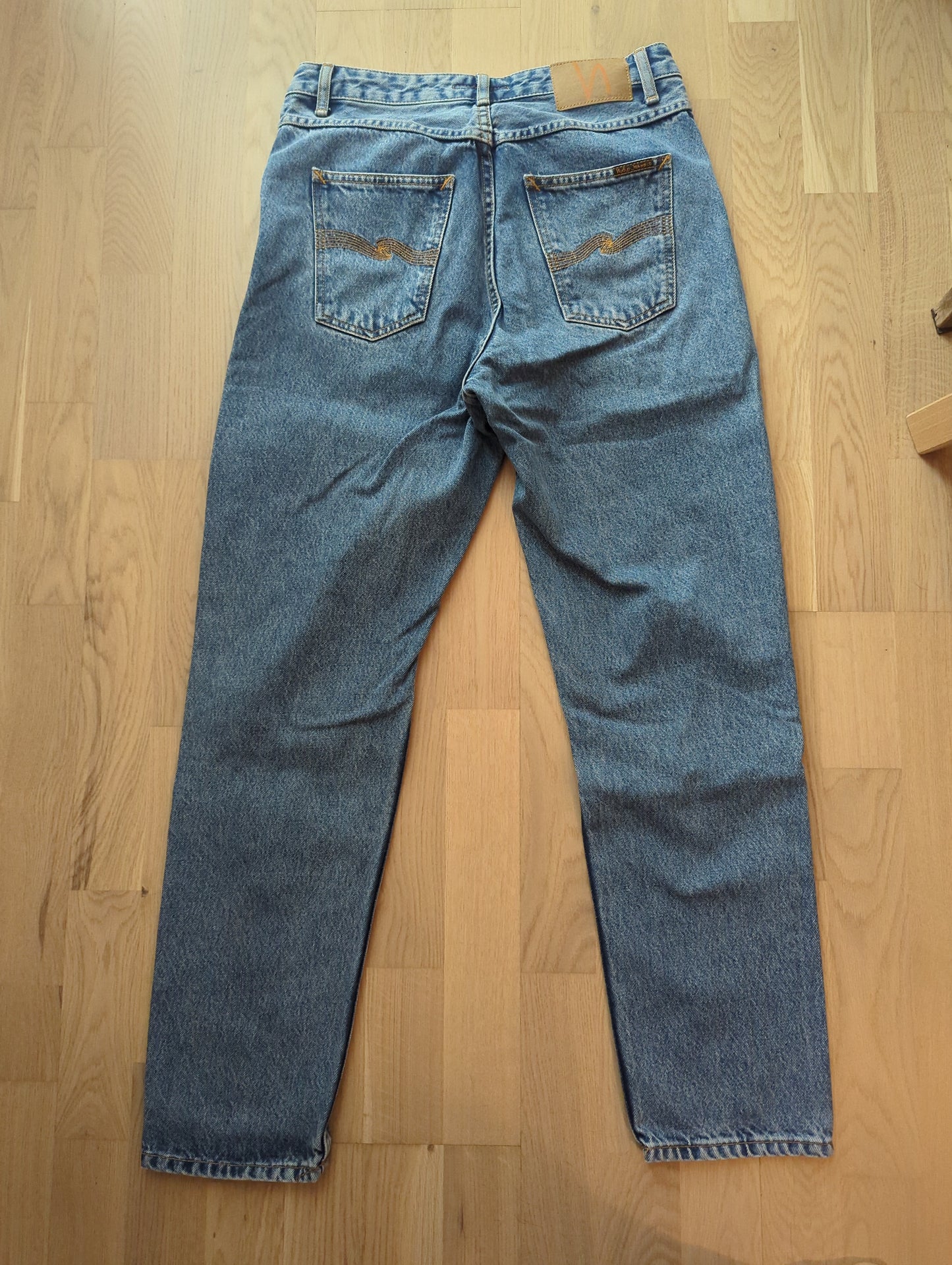 Jean mom en coton bio | bleu 'breezy britt casual blue'